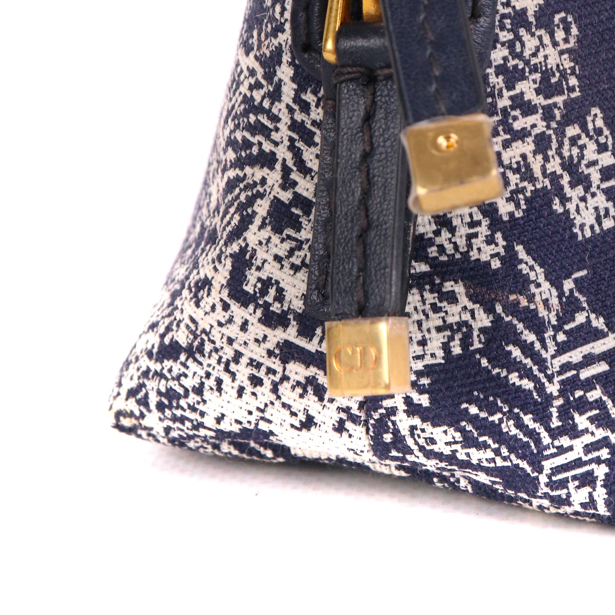 DIOR - Trousse de toilette 30 Montaigne Dior en toile de jouy bleu marine