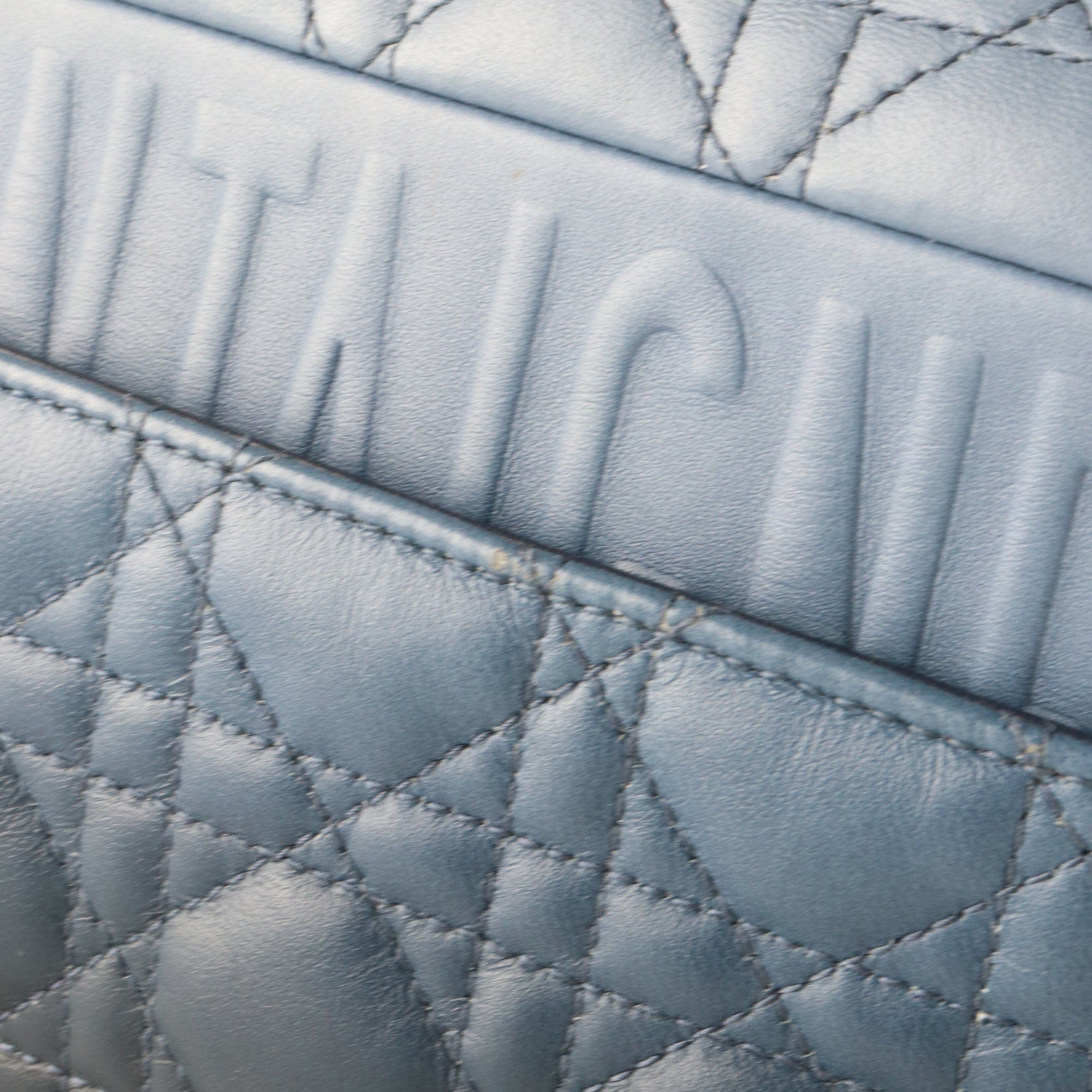 DIOR - Caro large shoulder bag in limited edition blue gradient leather
