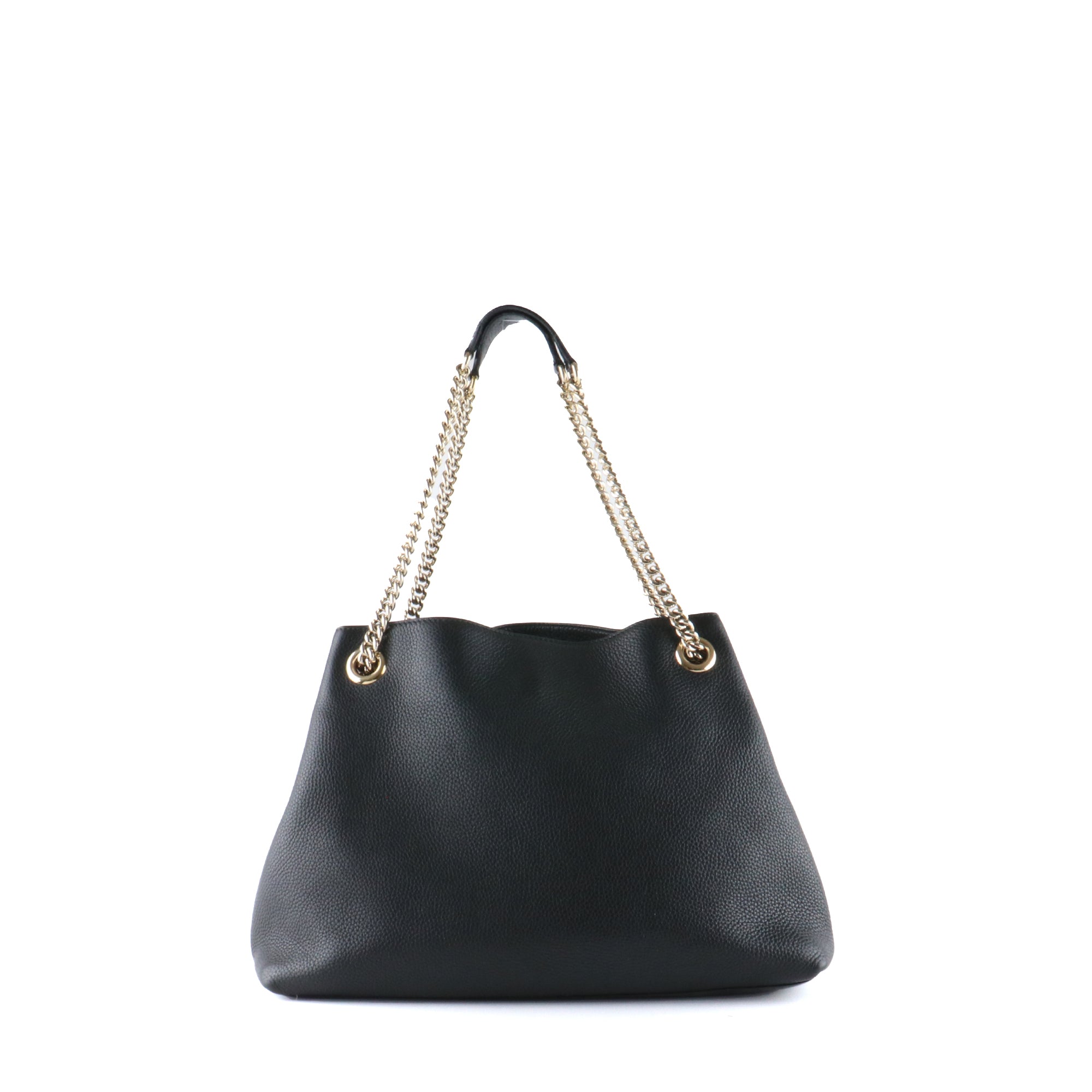 GUCCI - Soho tote bag in black grained leather 