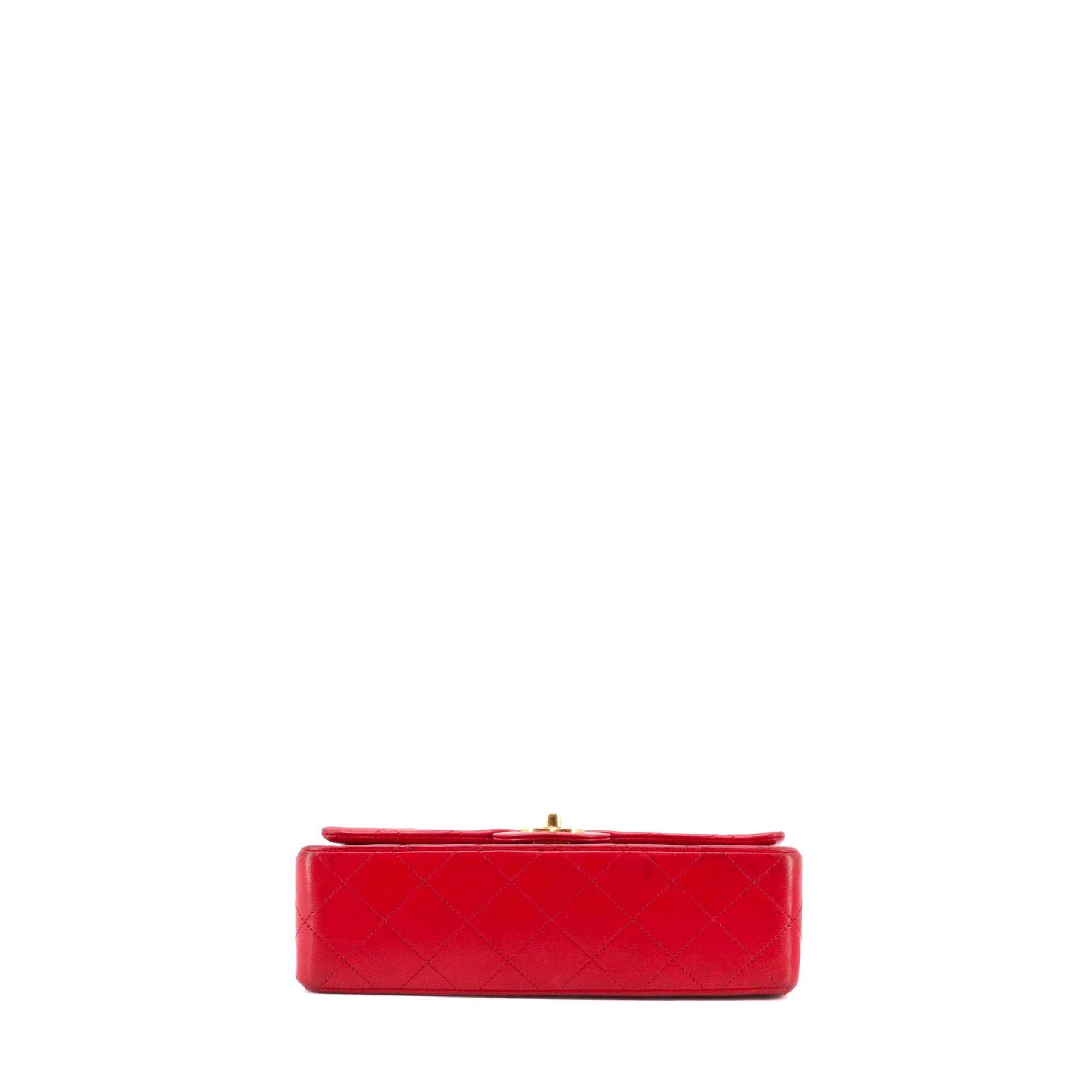 CHANEL - Classic/Timeless 23 Chanel vintage double flap handbag in red quilted leather