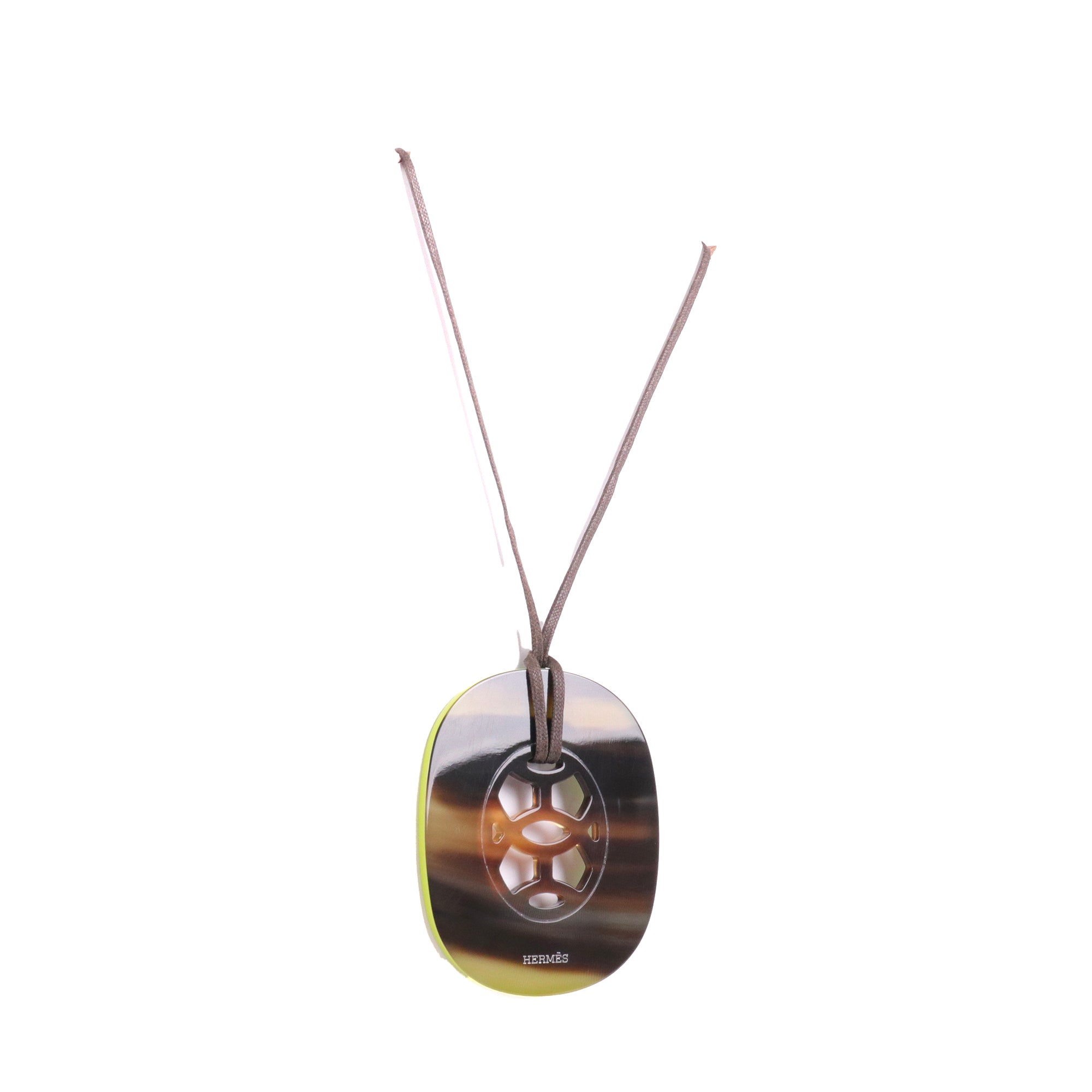 HERMÈS - Pendentif Lift Hermès en bois laqué