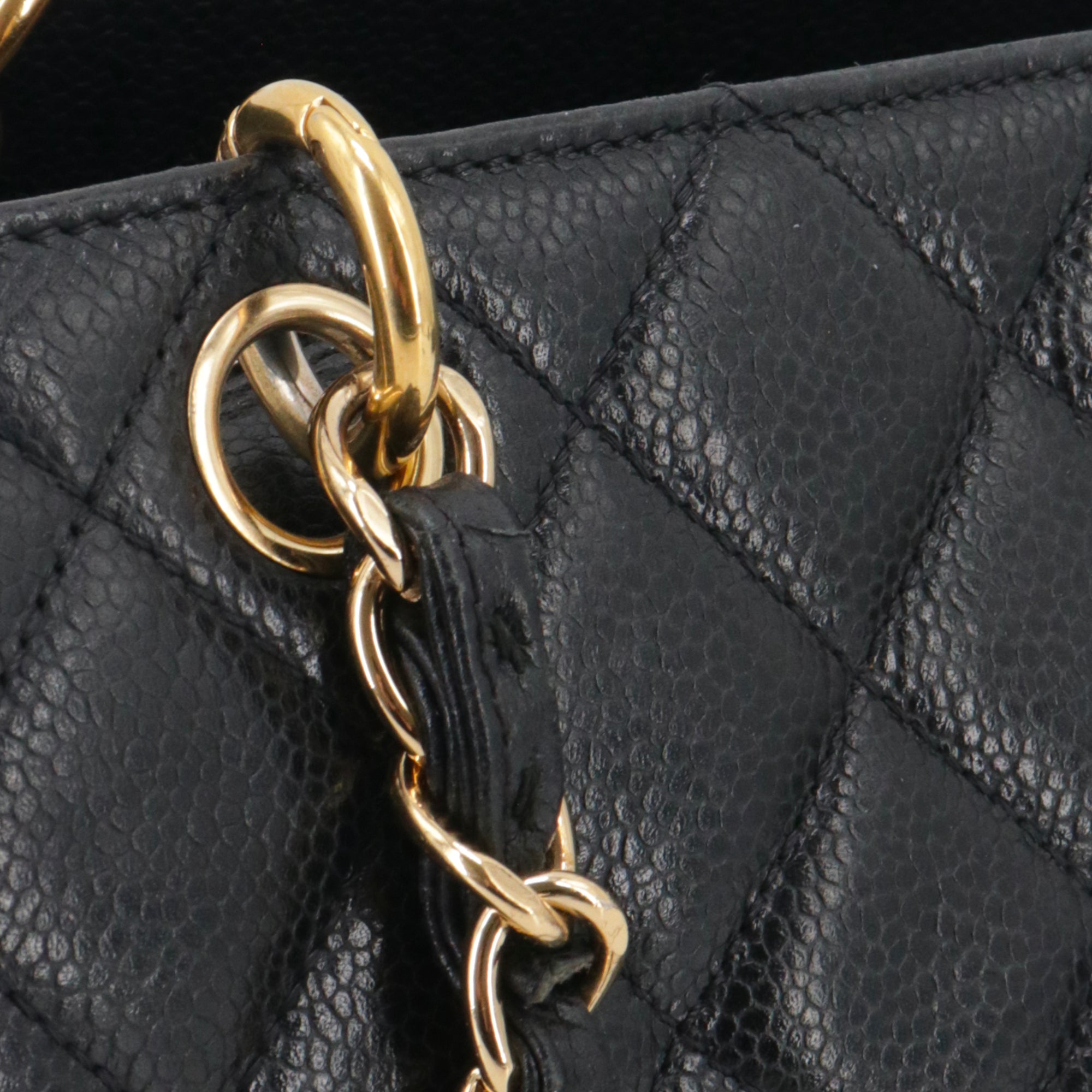 CHANEL - Chanel PM Shopping Tote Bag in Black Caviar Leather