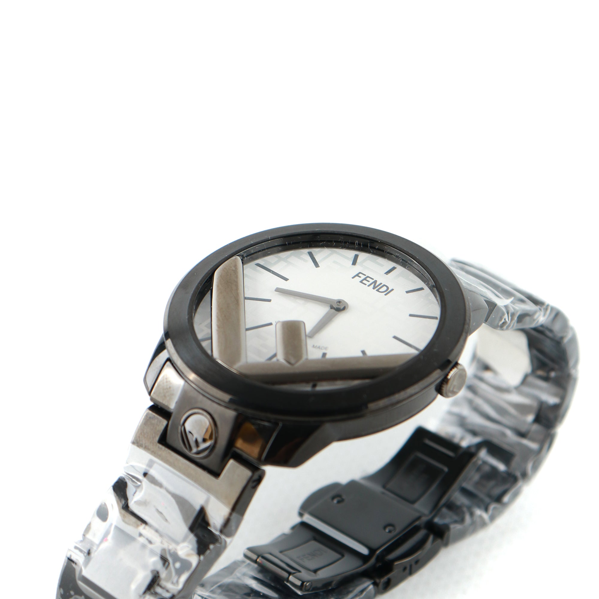 FENDI - Montre F IS FENDI 41mm en métal noir