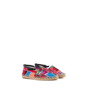 HERMÈS - Espadrilles Malaga Hermès en toile multicolore (T37)