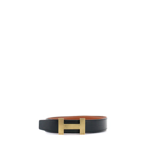 HERMÈS - Reversible belt with gold buckle (T90)