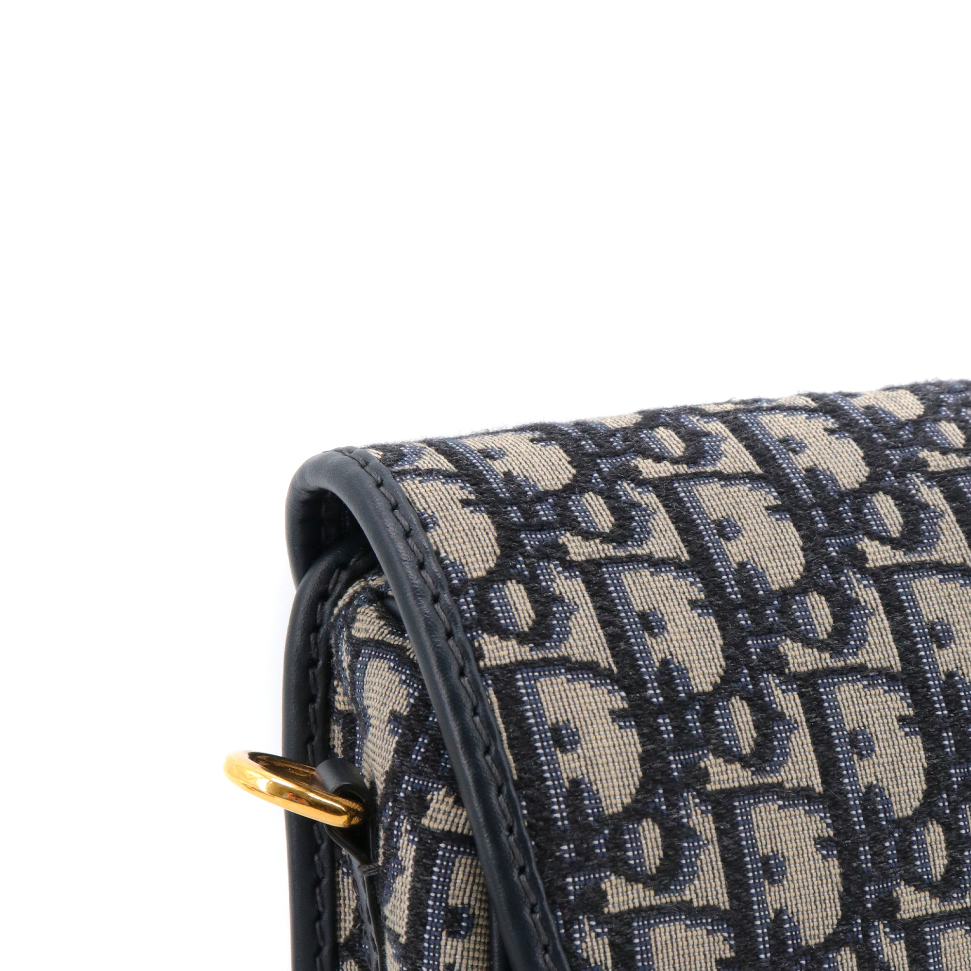 DIOR - Bobby Dior shoulder bag in navy blue Dior oblique canvas