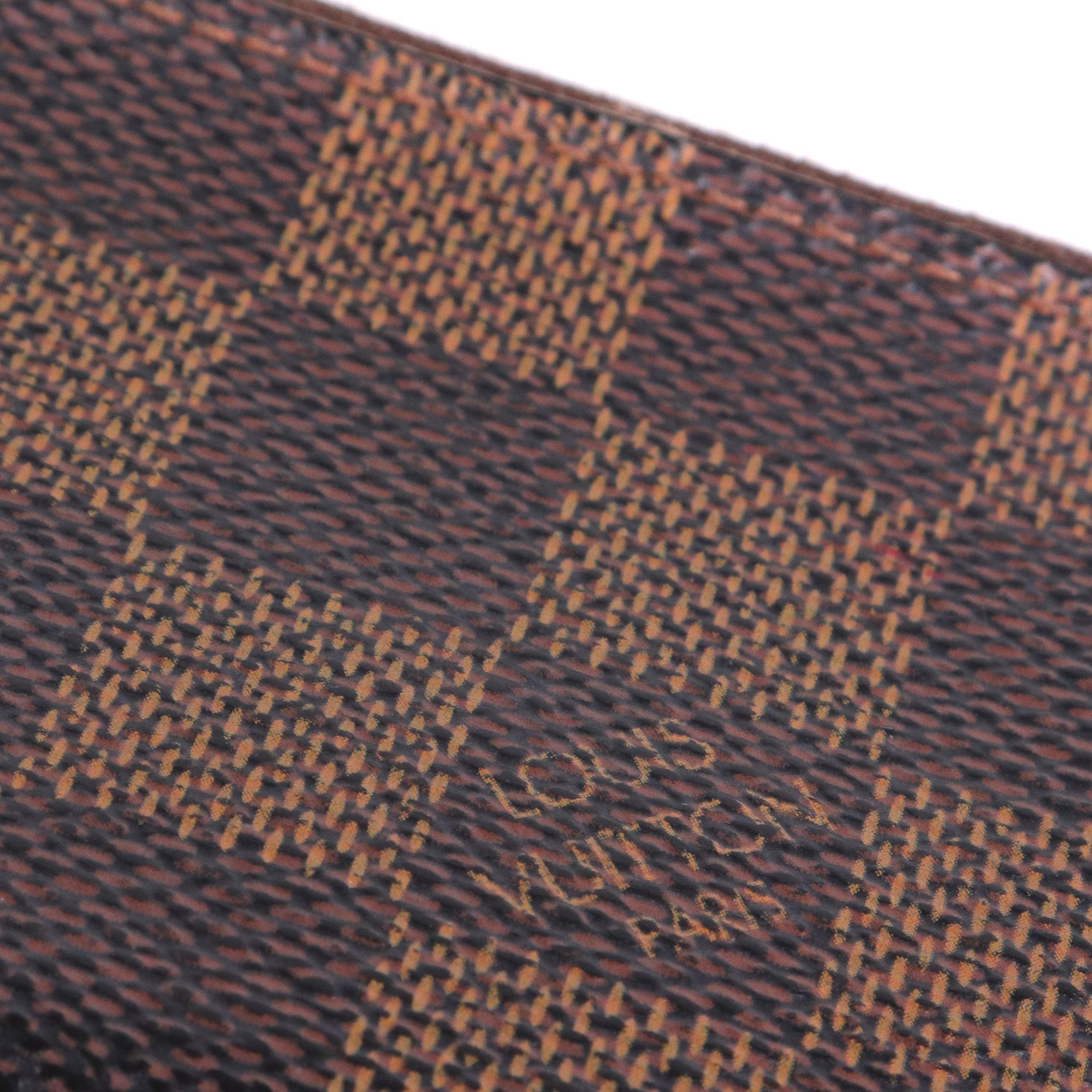 LOUIS VUITTON - Pochette-clés Louis Vuitton en toile damier ébène