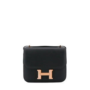 HERMÈS - Sac à bandoulière Constance 18 Hermès en cuir epsom noir