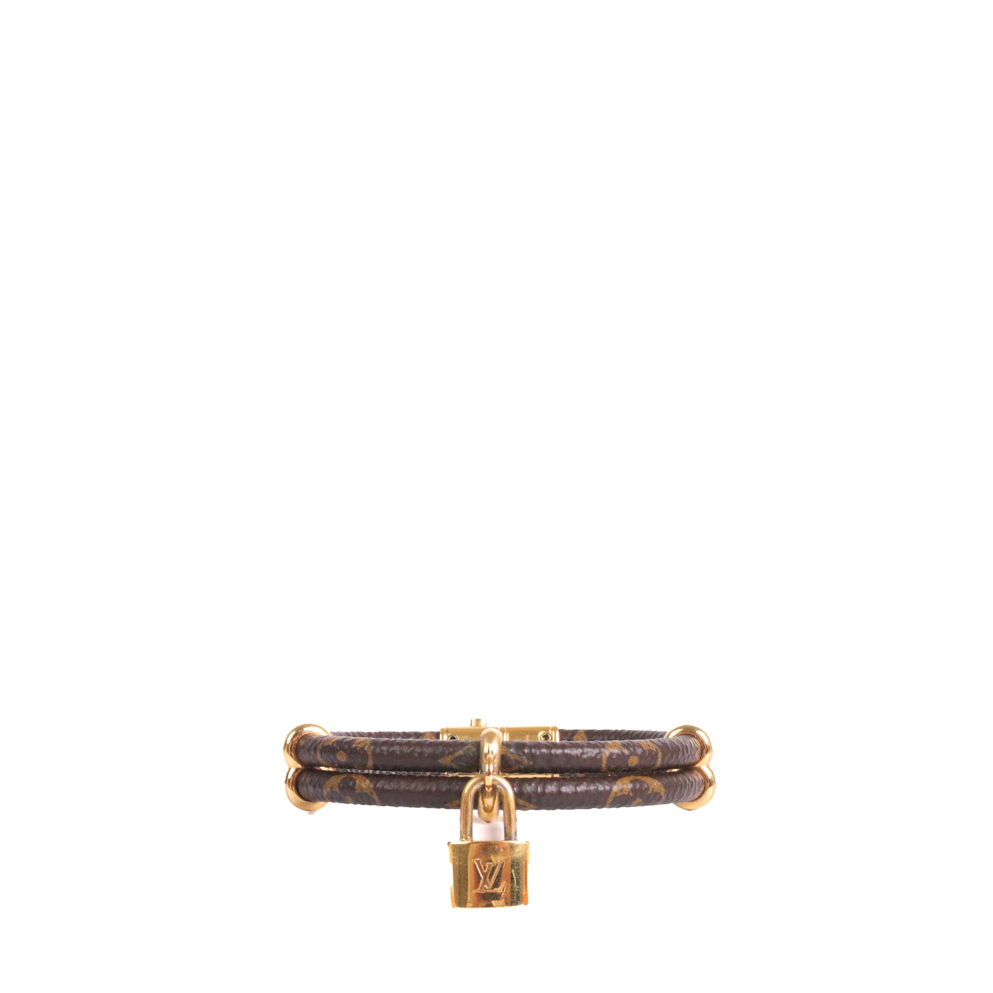 LOUIS VUITTON - Essential V bracelet in monogram canvas (T17)
