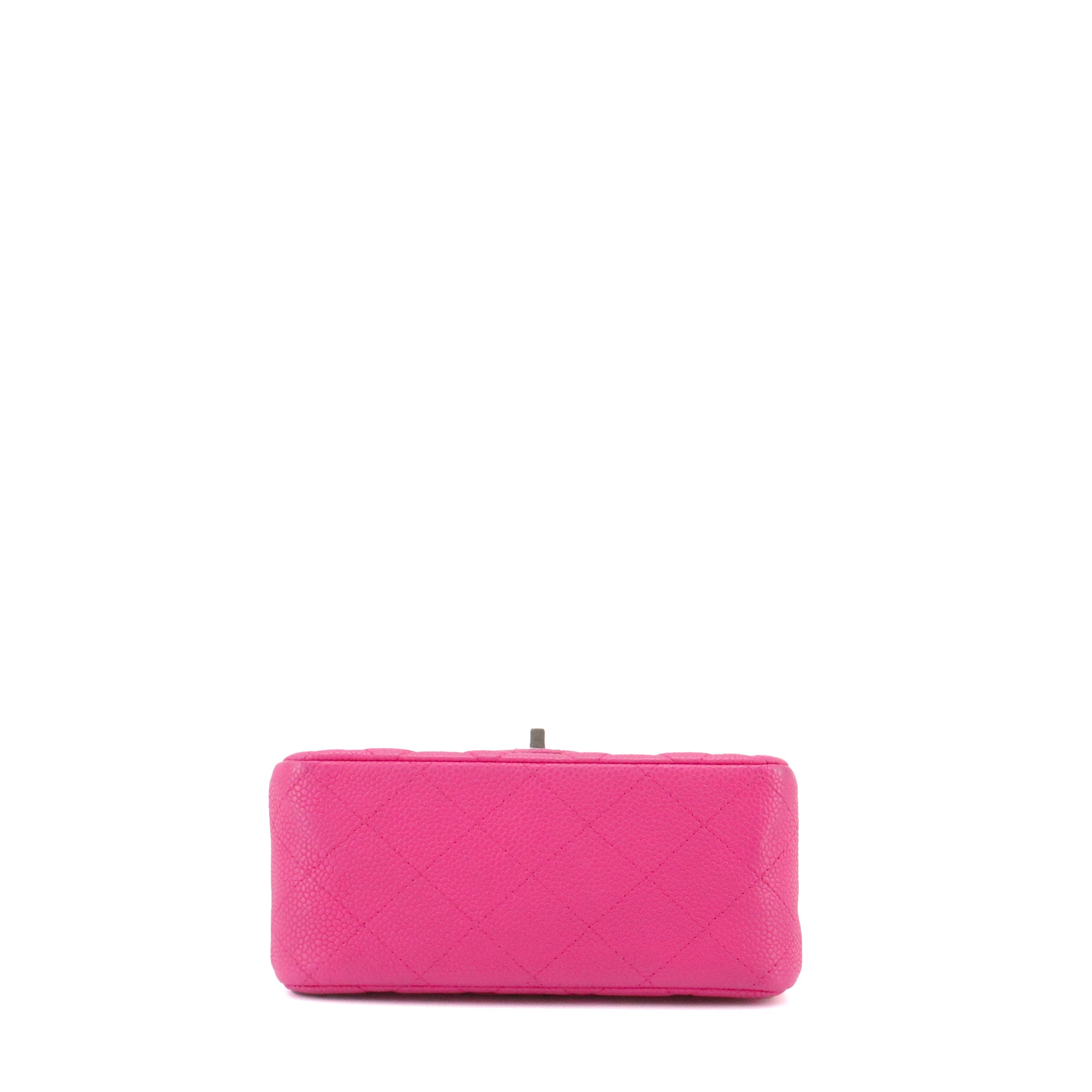 CHANEL - Chanel Timeless/Classique Mini Square shoulder bag in pink caviar leather