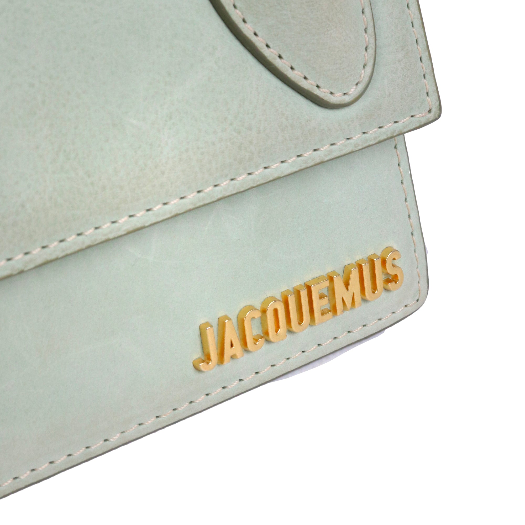 JACQUEMUS - Jacquemus Chiquito long shoulder bag in light green nubuck