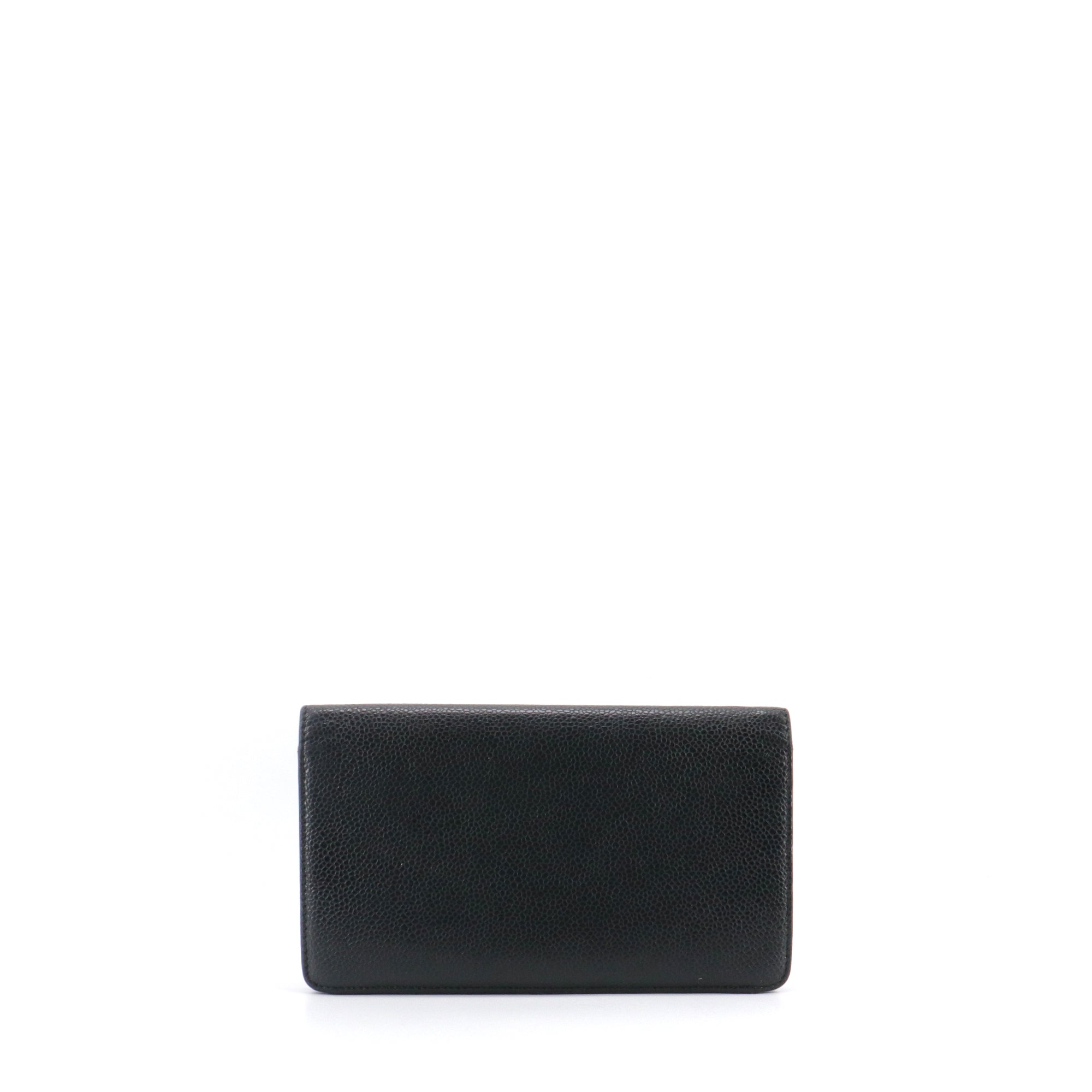 CHANEL - Chanel CC wallet in black caviar leather