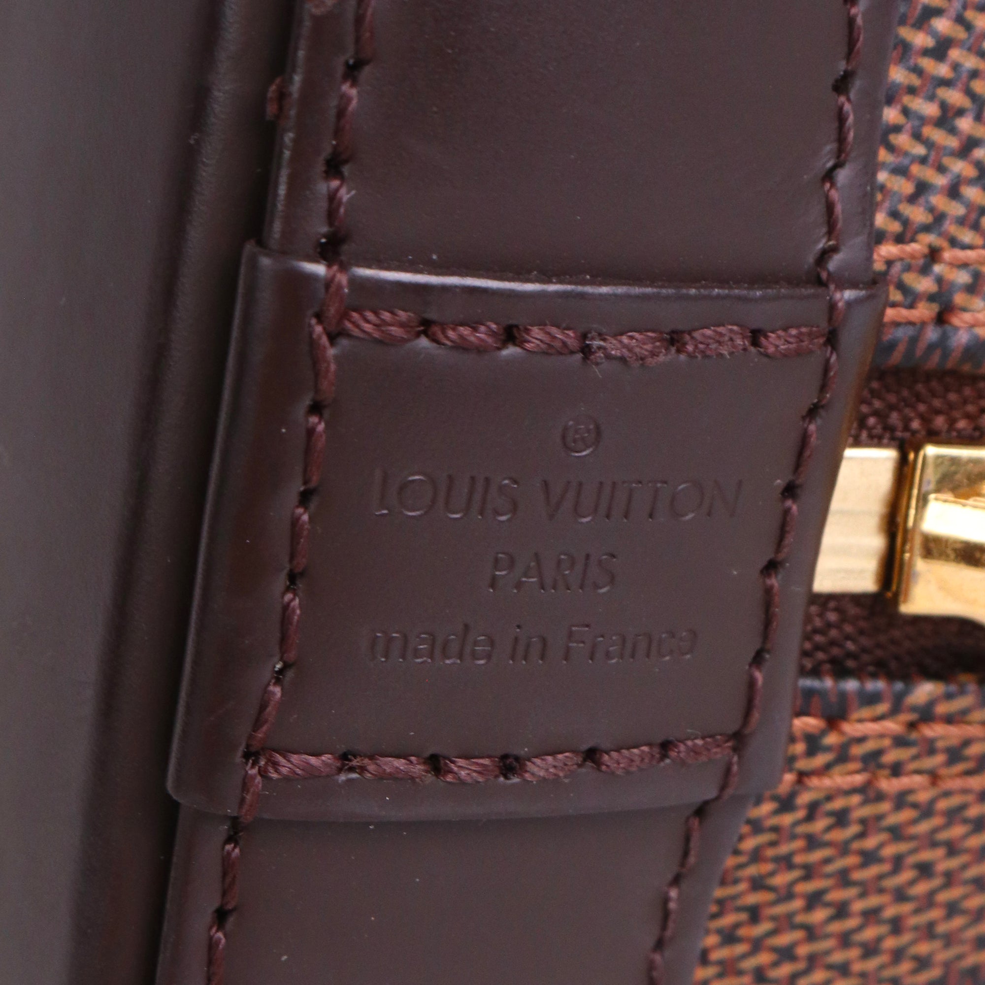 LOUIS VUITTON - Sac à bandoulière Alma BB Louis Vuitton en toile damier ébène