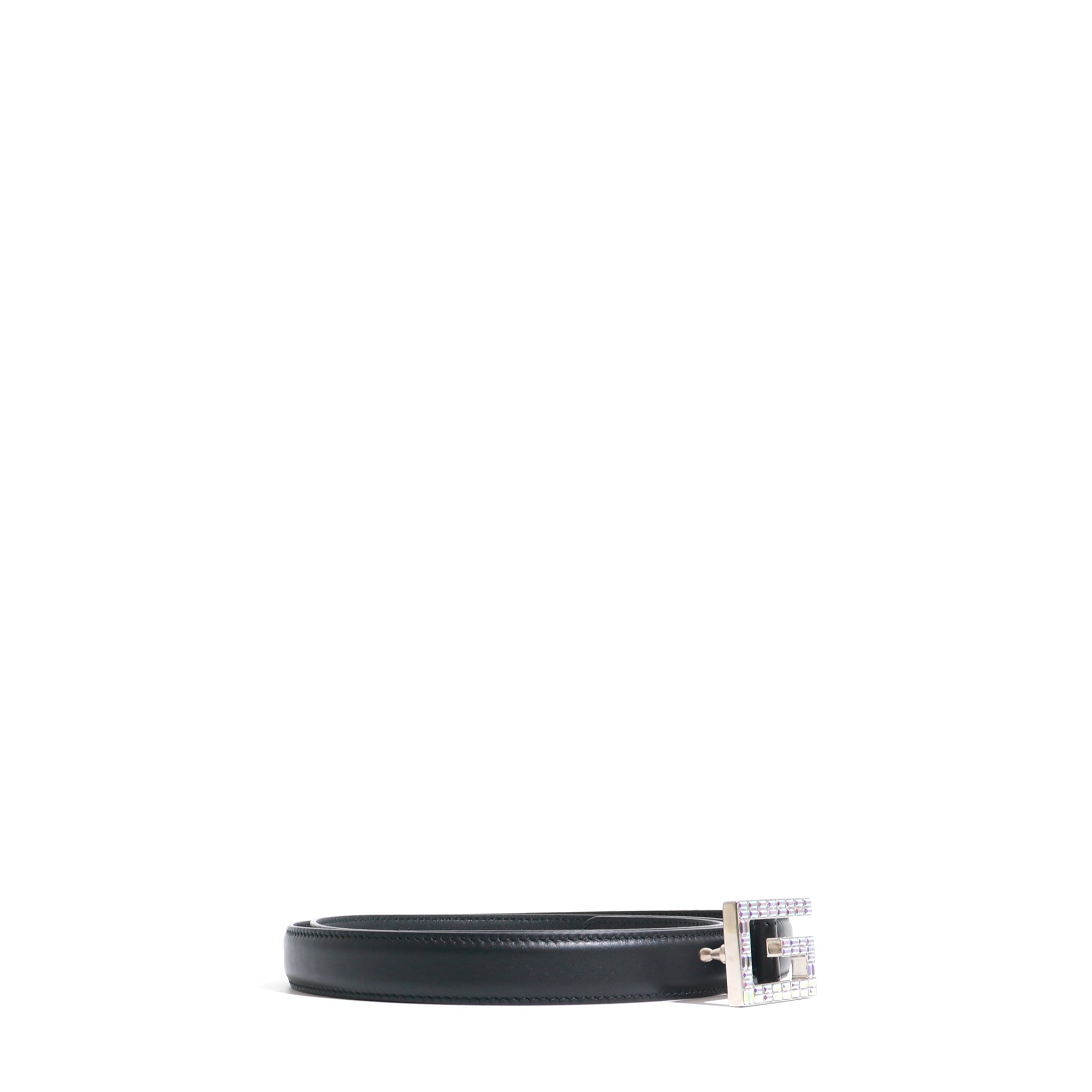GUCCI - Ceinture en cuir lisse noir (T95)