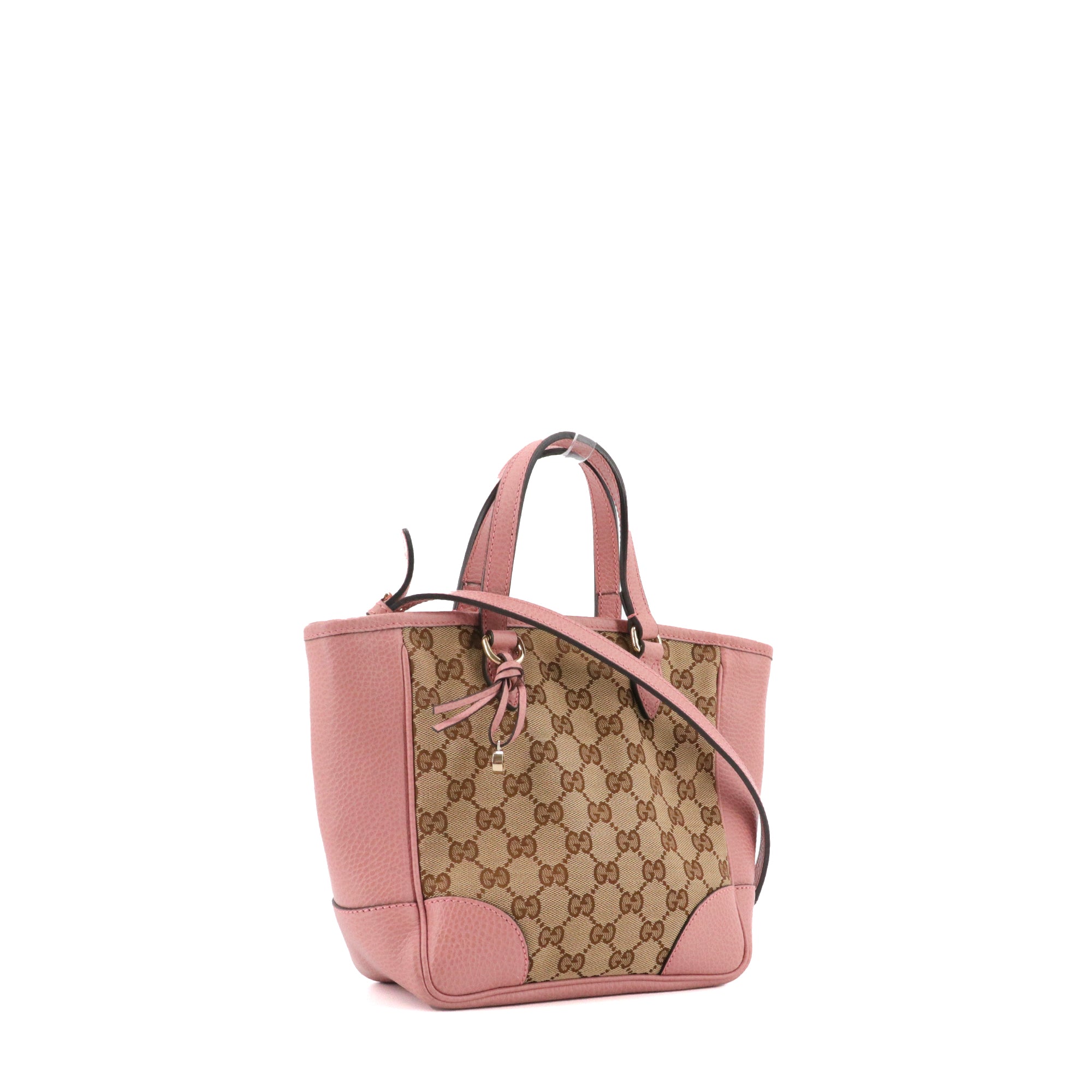 GUCCI - Sac à bandoulière Suprême GG Gucci en toile et cuir grainé rose