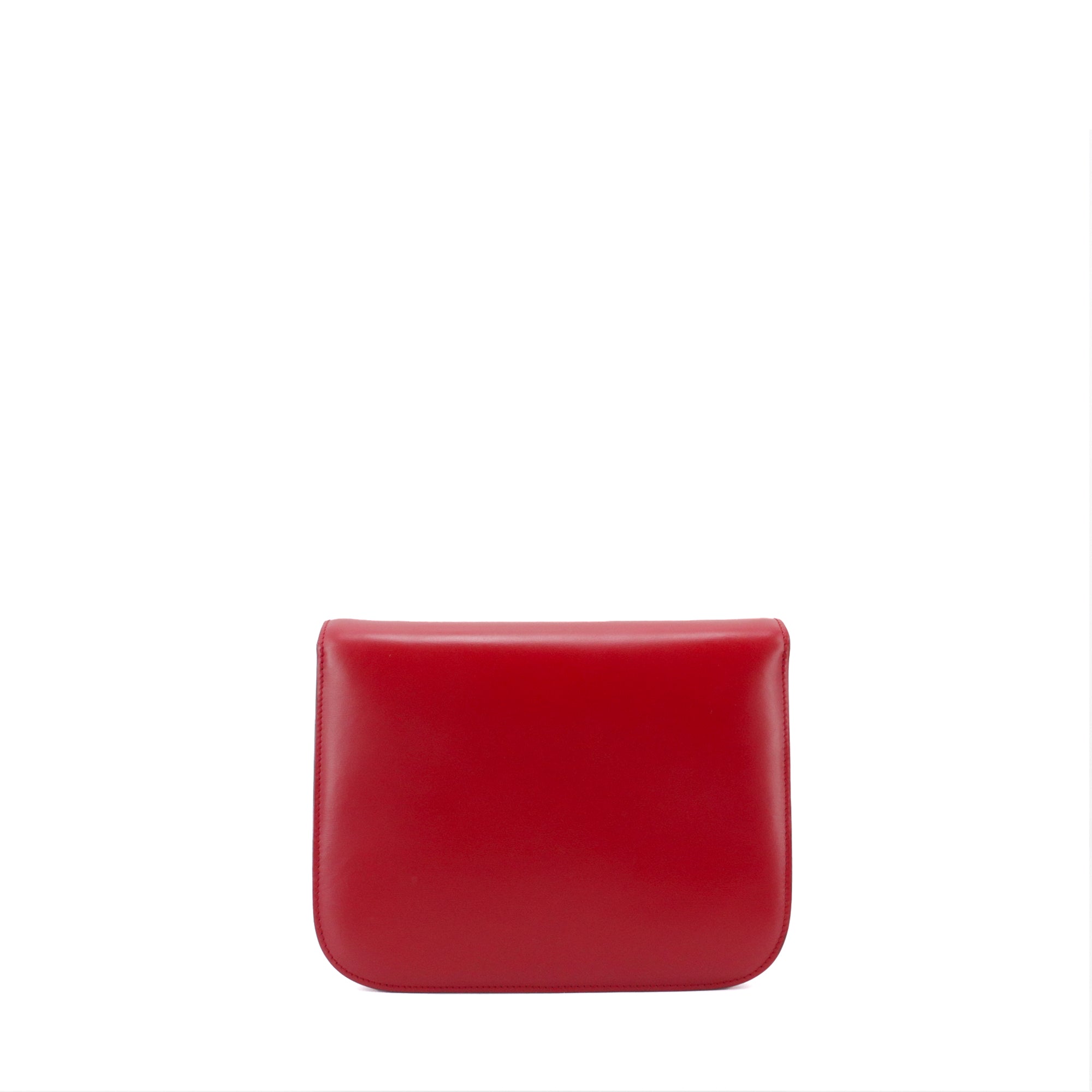 CELINE - Sac à bandoulière Classic Box MM Celine en cuir rouge