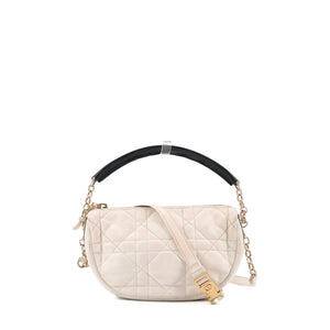 DIOR - Sac à bandoulière Vibe Hobo Dior en cuir cannage blanc