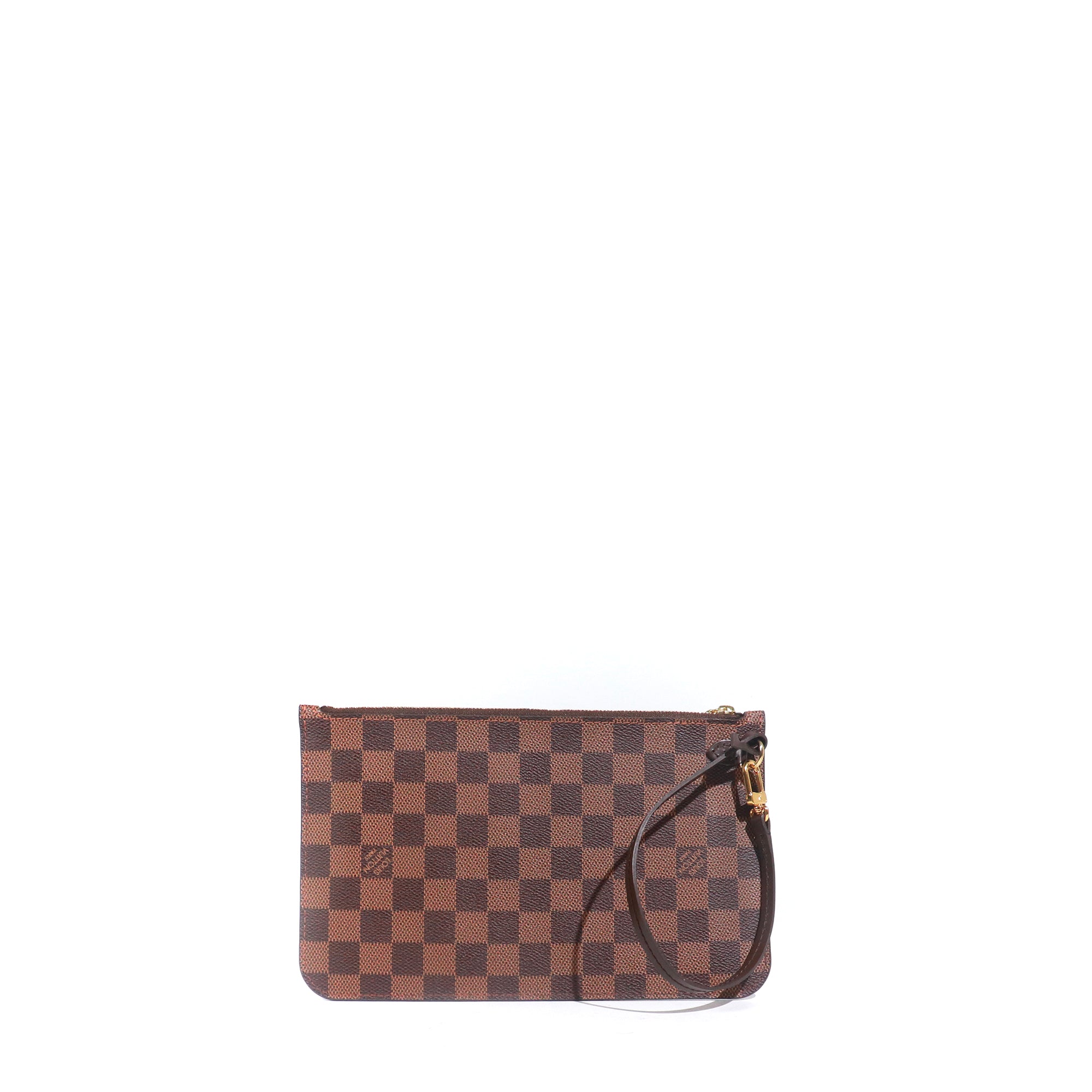 LOUIS VUITTON - Pochette en toile enduite damier ébène