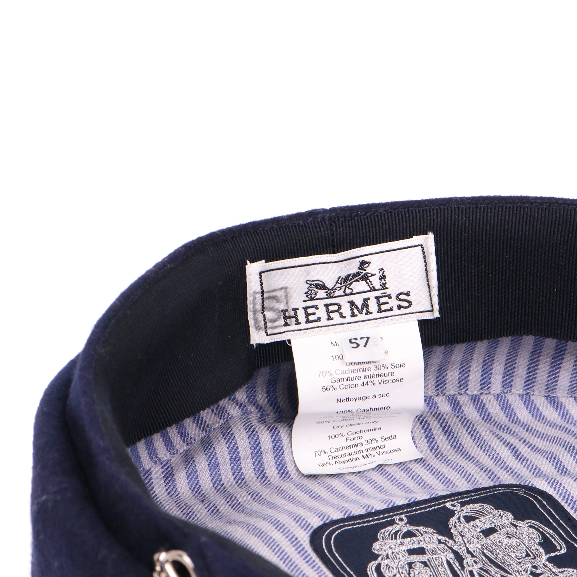 HERMÈS - Cabourg Cliquetis cap in beige cotton (T59)