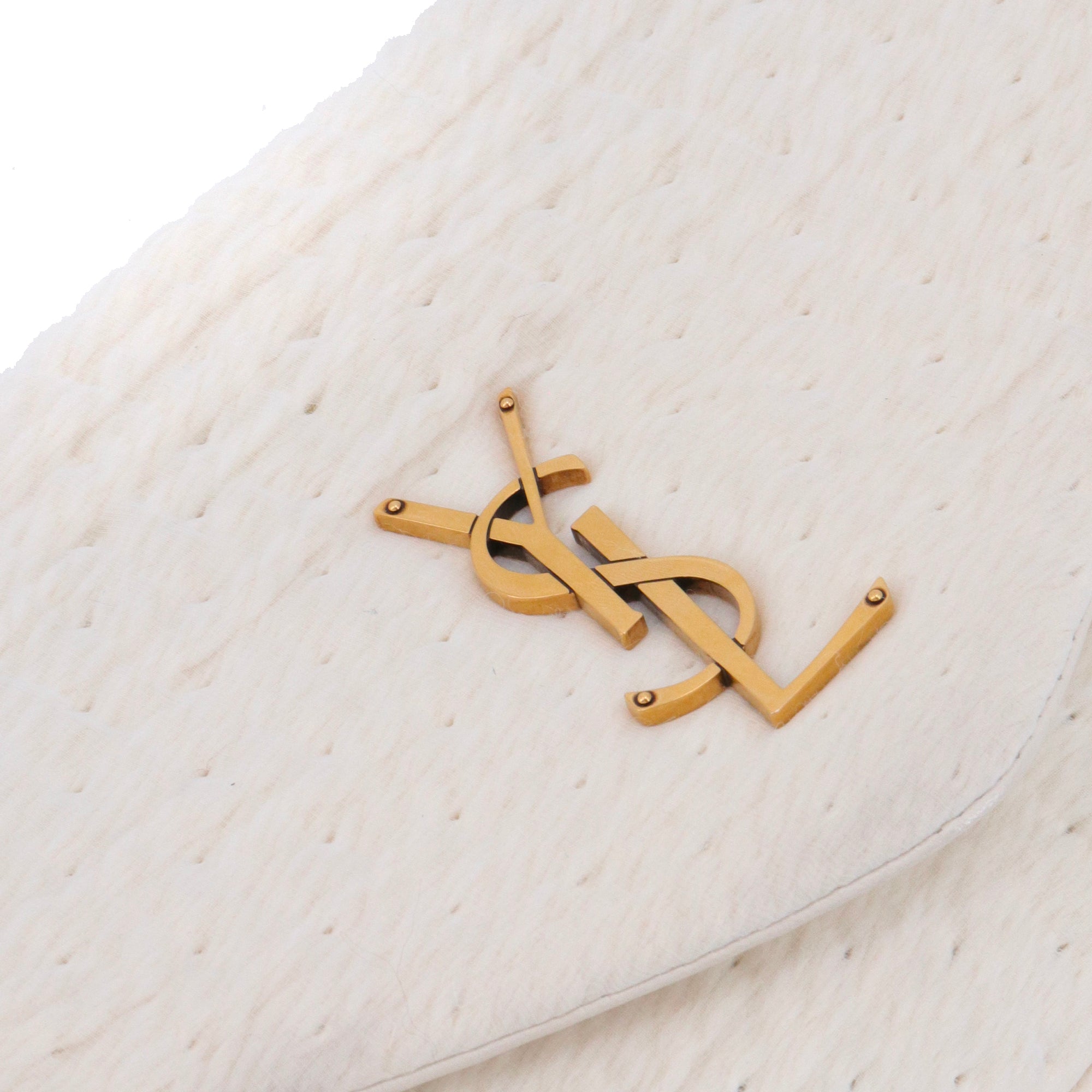 SAINT LAURENT - Saint Laurent Calypso shoulder bag in cream canvas