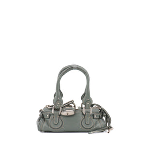 CHLOÉ - Chloé Paddington handbag in gray grained leather