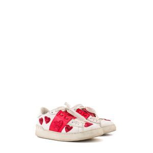 VALENTINO - Valentino Open sneakers in white and red leather (Size 36)