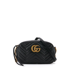 GUCCI - Sac à bandoulière Caméra GG Marmont Gucci matelassé en cuir noir