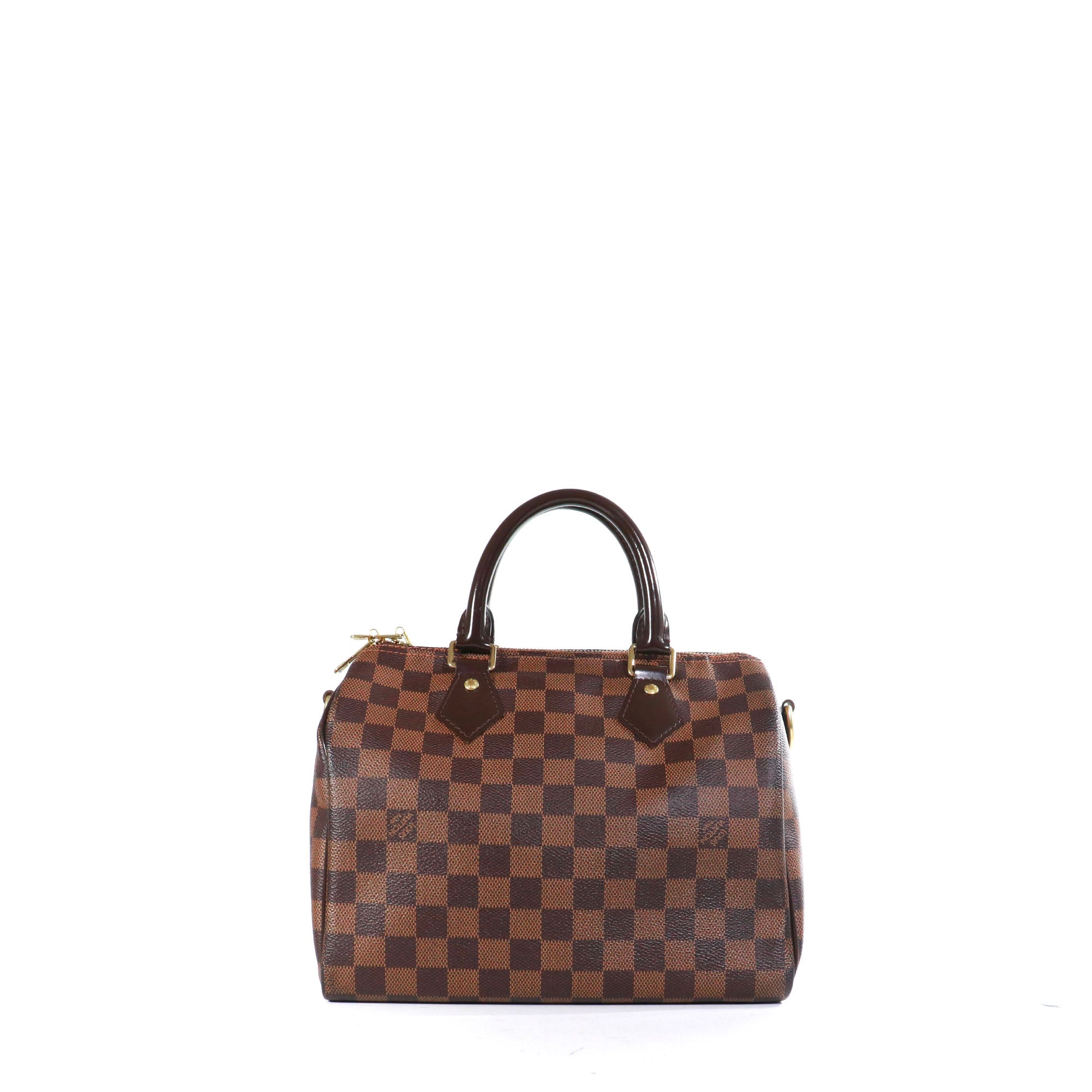 LOUIS VUITTON - Sac à bandoulière Speedy 25 Louis Vuitton en toile Damier Ébène