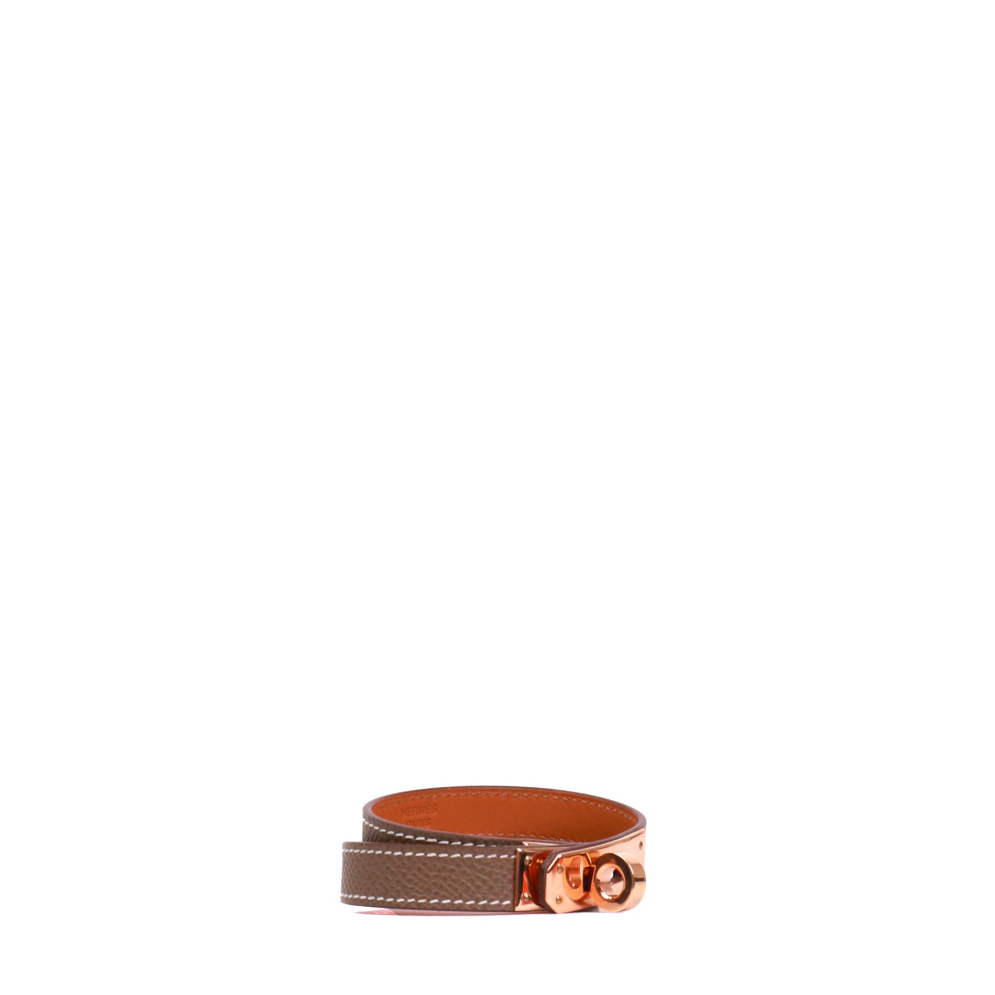 HERMÈS - Orange Clic H bracelet