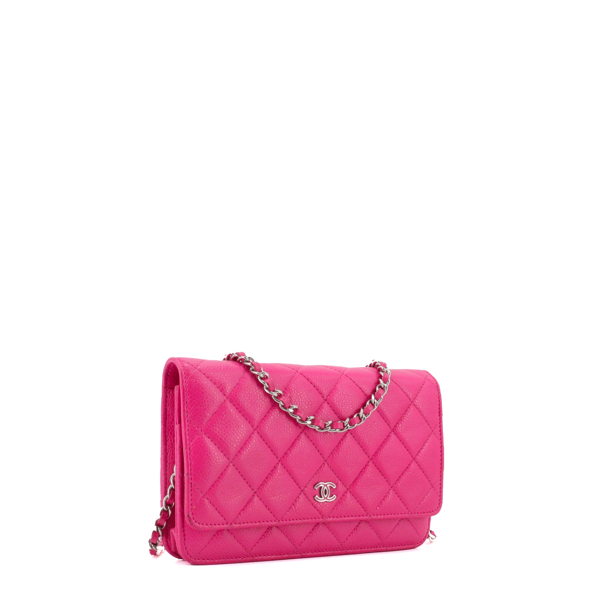 CHANEL - Sac à bandoulière Wallet On Chain édition limitée Chanel en cuir caviar rose