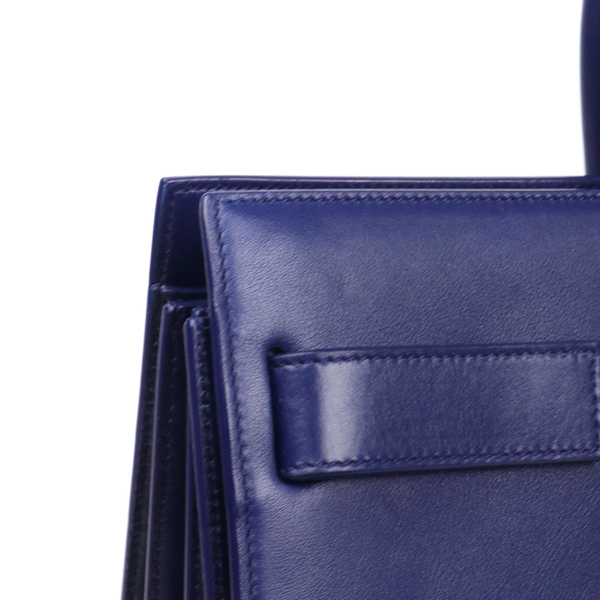 SAINT LAURENT - Sac de Jour Medium Saint Laurent en cuir bleu nuit