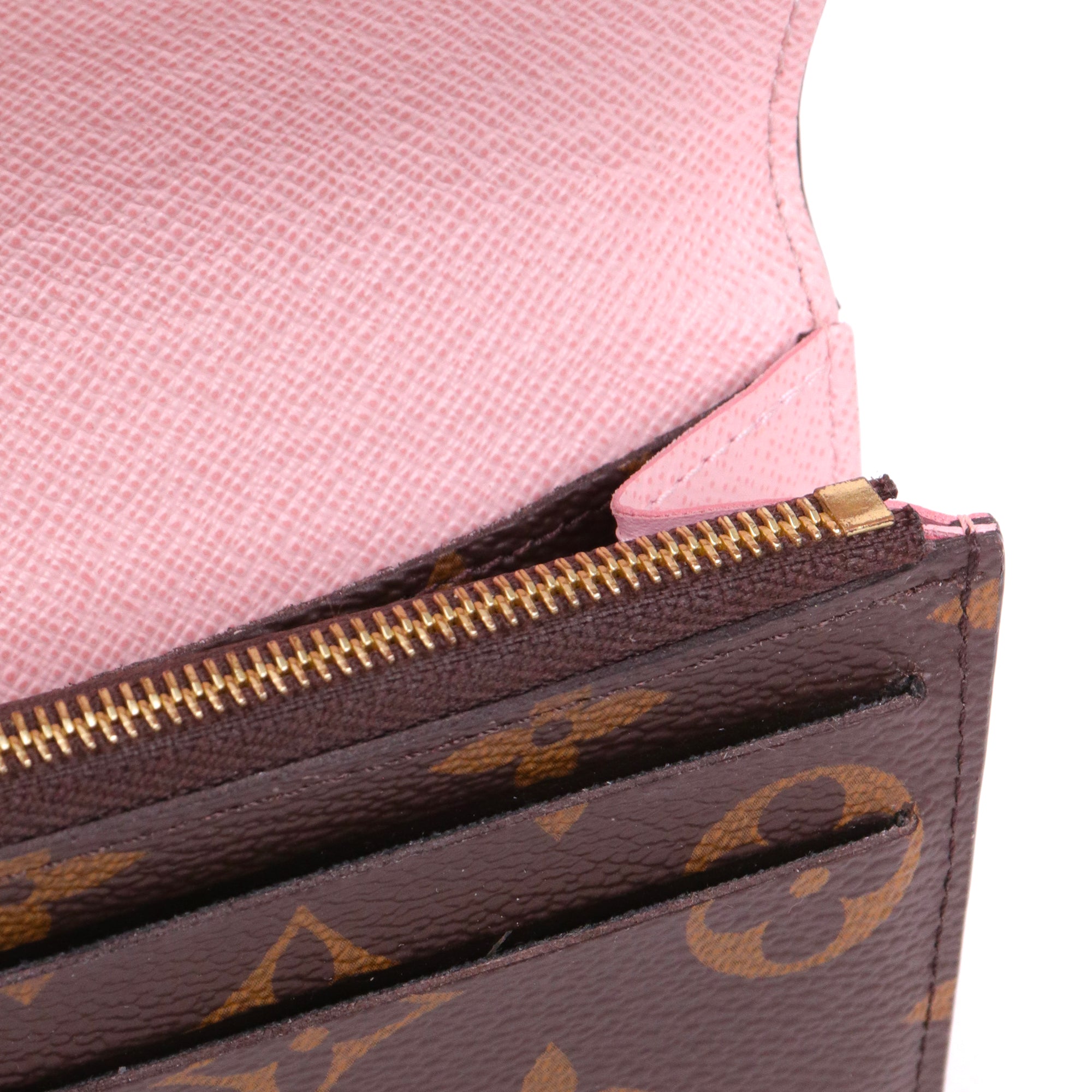 LOUIS VUITTON - Portefeuille Émilie Louis Vuitton en toile monogrammée