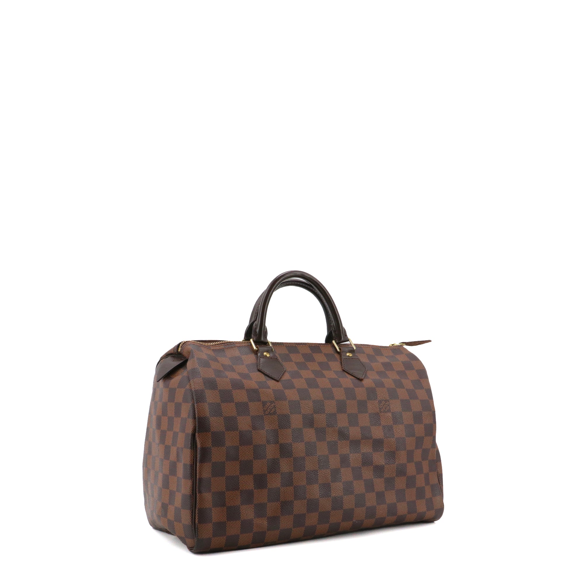 LOUIS VUITTON - Sac à main Speedy 35 Louis Vuitton en toile damier ébène