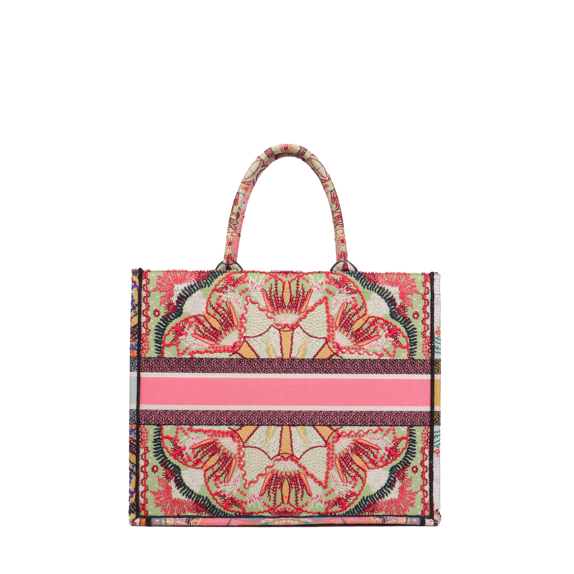 DIOR - Sac cabas Book Tote Large Pink Cruise Dior en toile multicolore