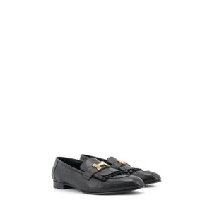 HERMÈS - Royal Hermès loafers in black leather (T41)