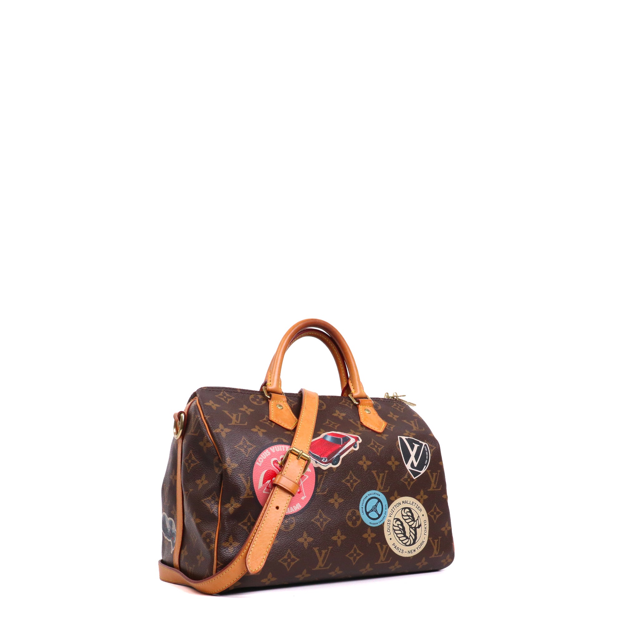 LOUIS VUITTON - Speedy 30 shoulder strap Damier Ebony