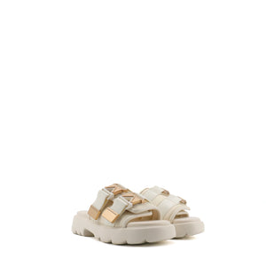 BOTTEGA VENETA - Bottega Veneta Flash mules in off-white canvas (T37)