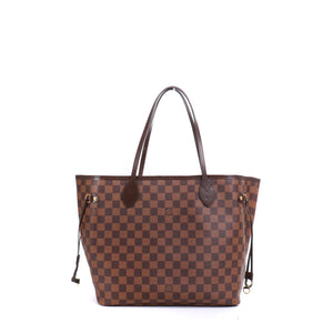 LOUIS VUITTON - Louis Vuitton Neverfull MM shopping bag in ebony damier coated canvas