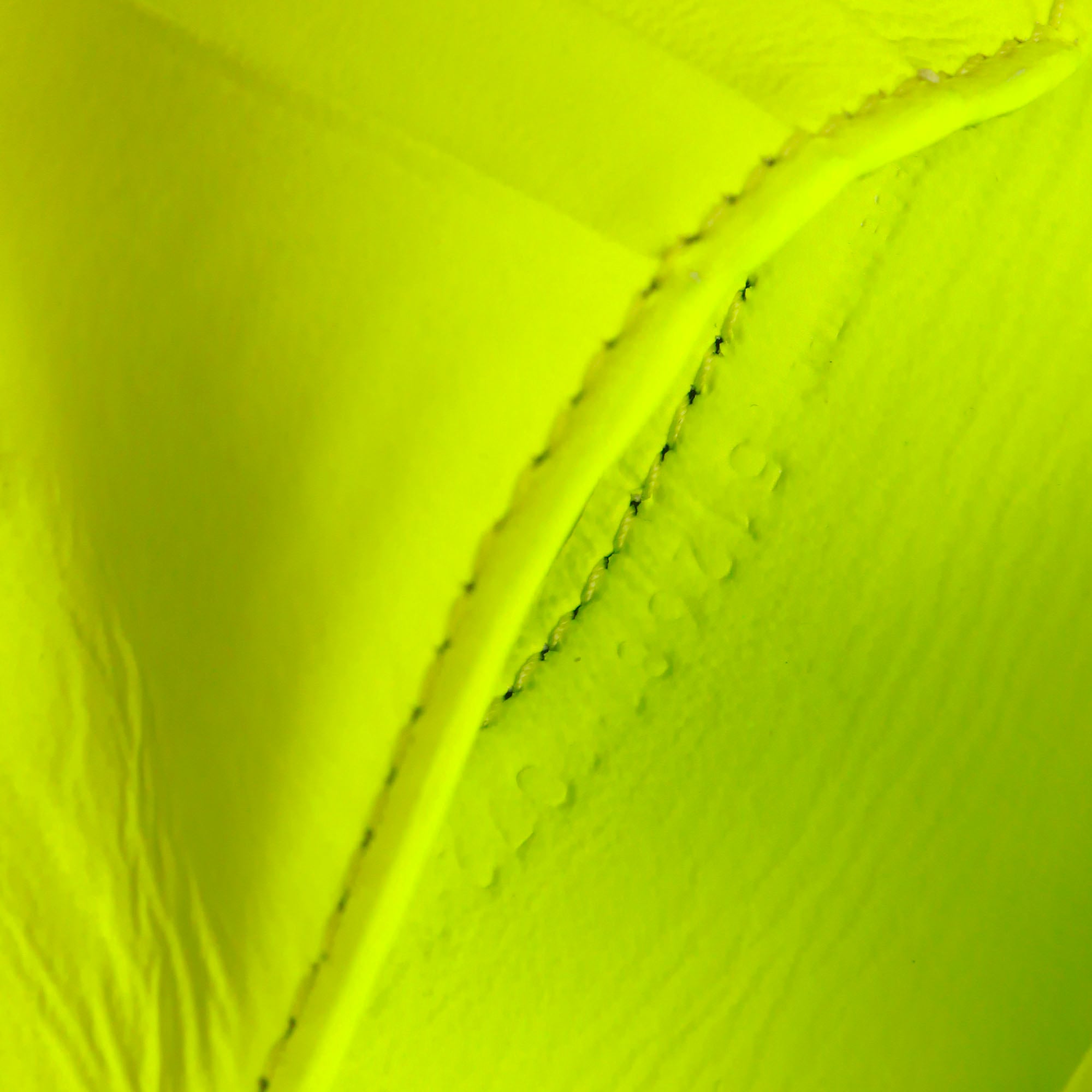BALENCIAGA - Balenciaga Ville wallet in black grained leather with fluorescent yellow interior
