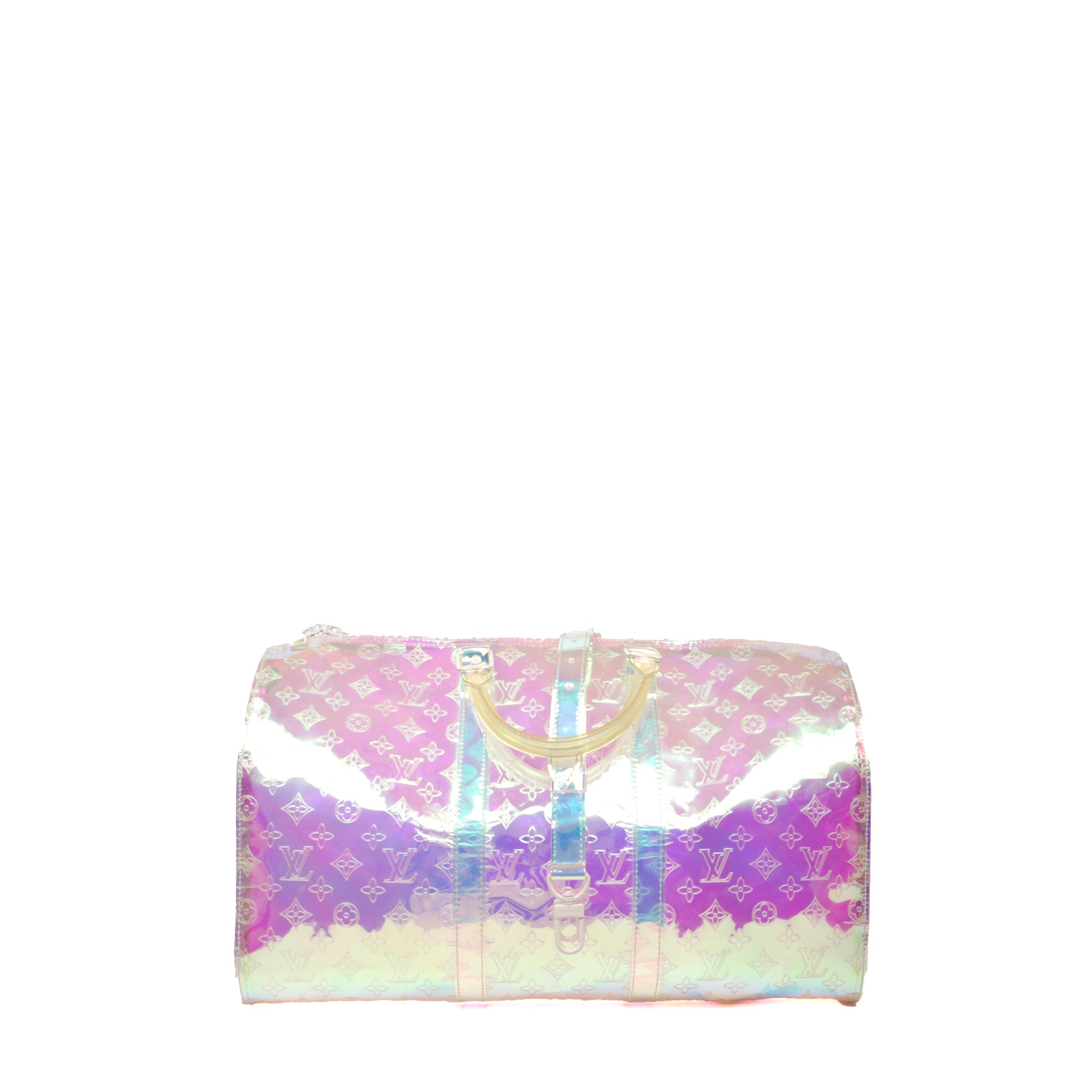 LOUIS VUITTON - Sac Keepall 50 Prism édition limitée Louis Vuitton en pvc iridescent