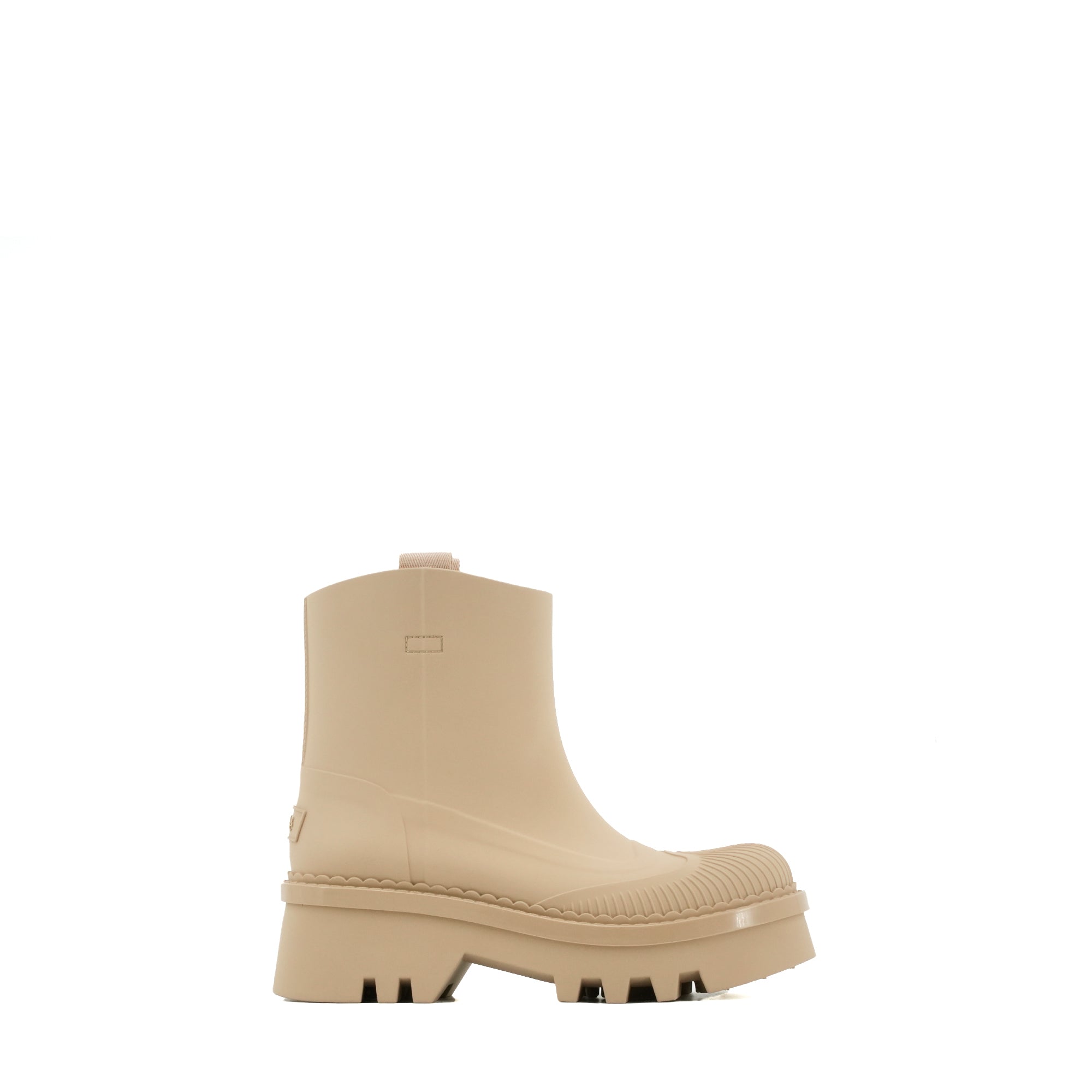 CHLOÉ - Bottines de pluie Raina Chloé en caoutchouc beige (T38)
