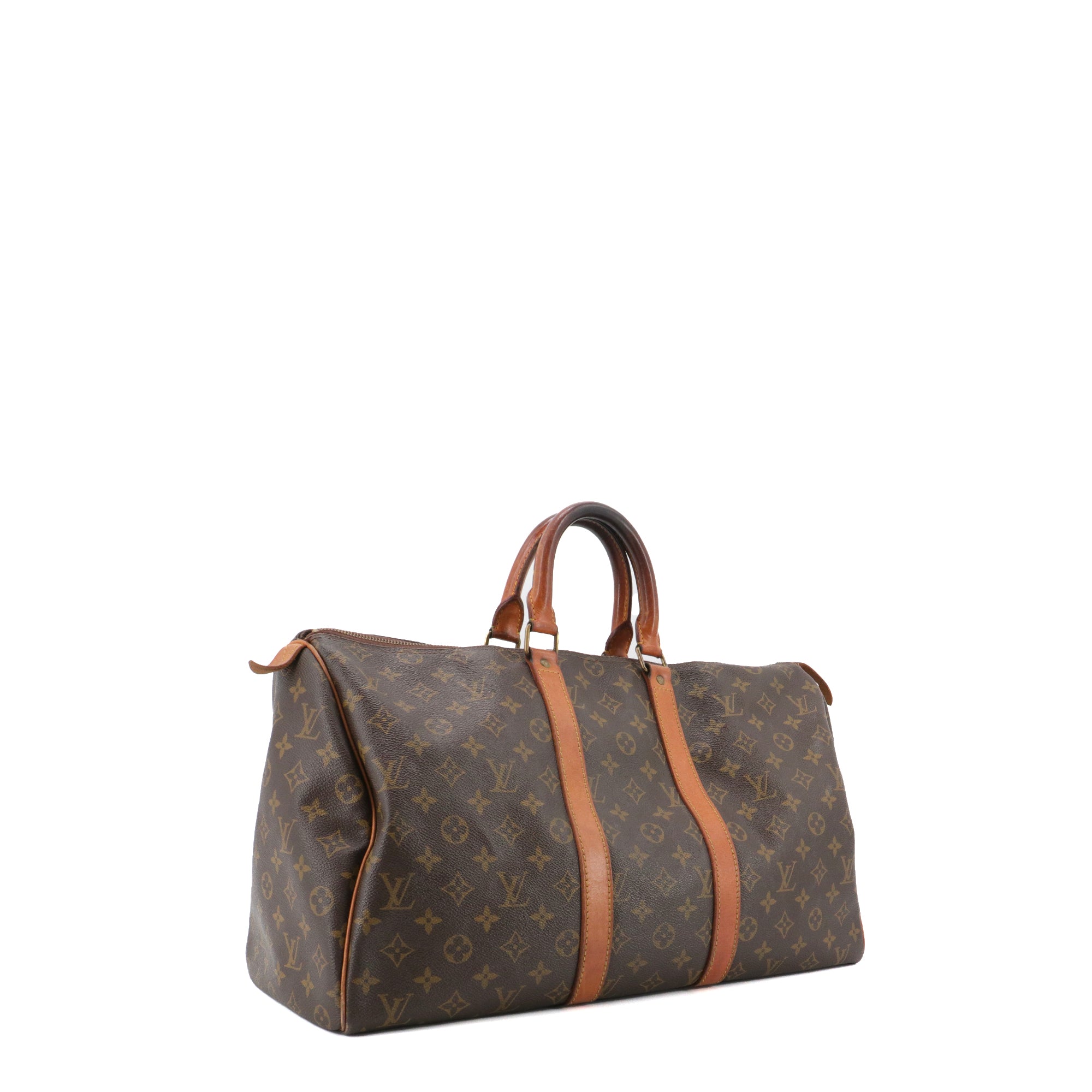 LOUIS VUITTON - Sac de voyage Keepall 50 Louis Vuitton en toile monogrammée vintage