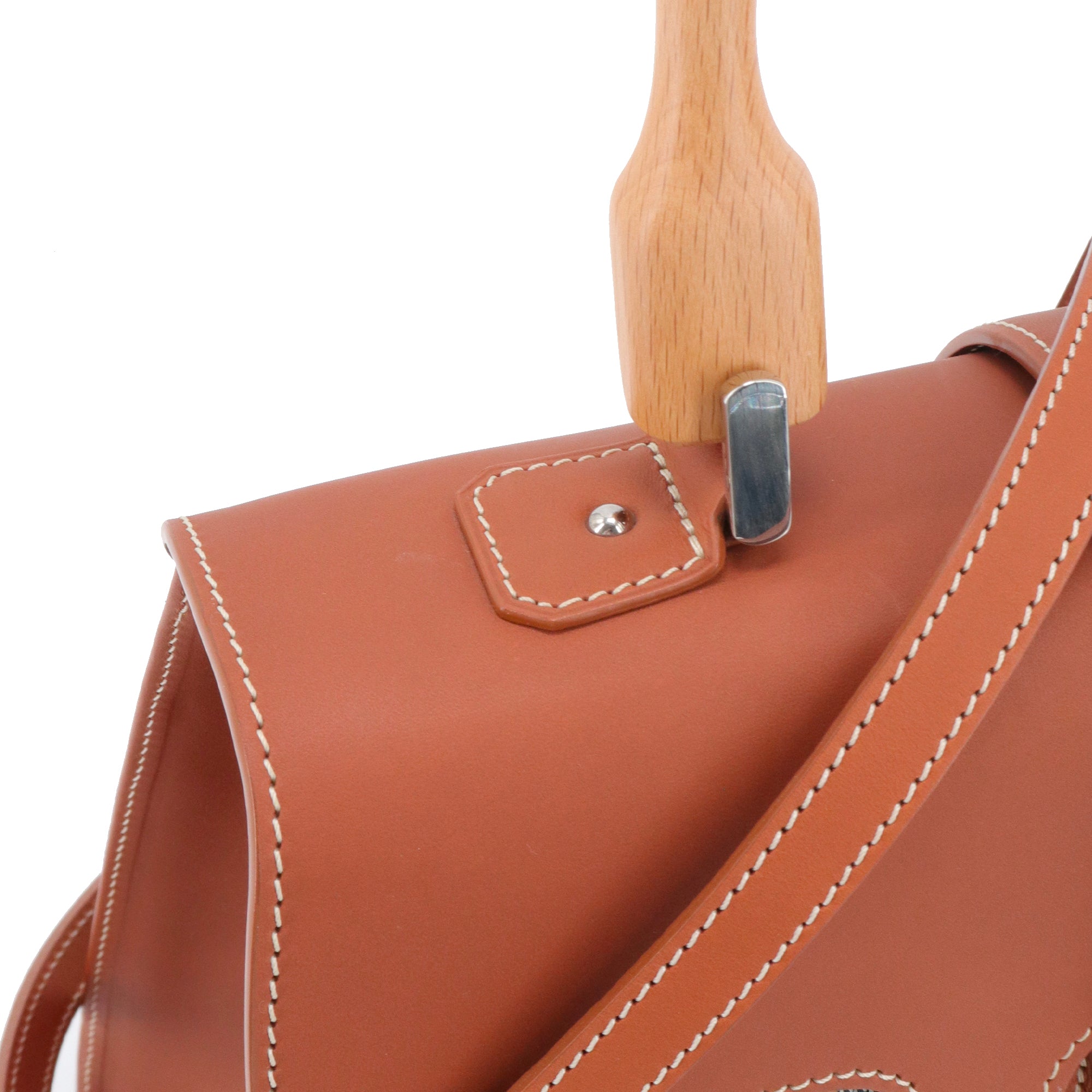 GOYARD - Saigon MM Goyard handbag in Goyard canvas and brown leather
