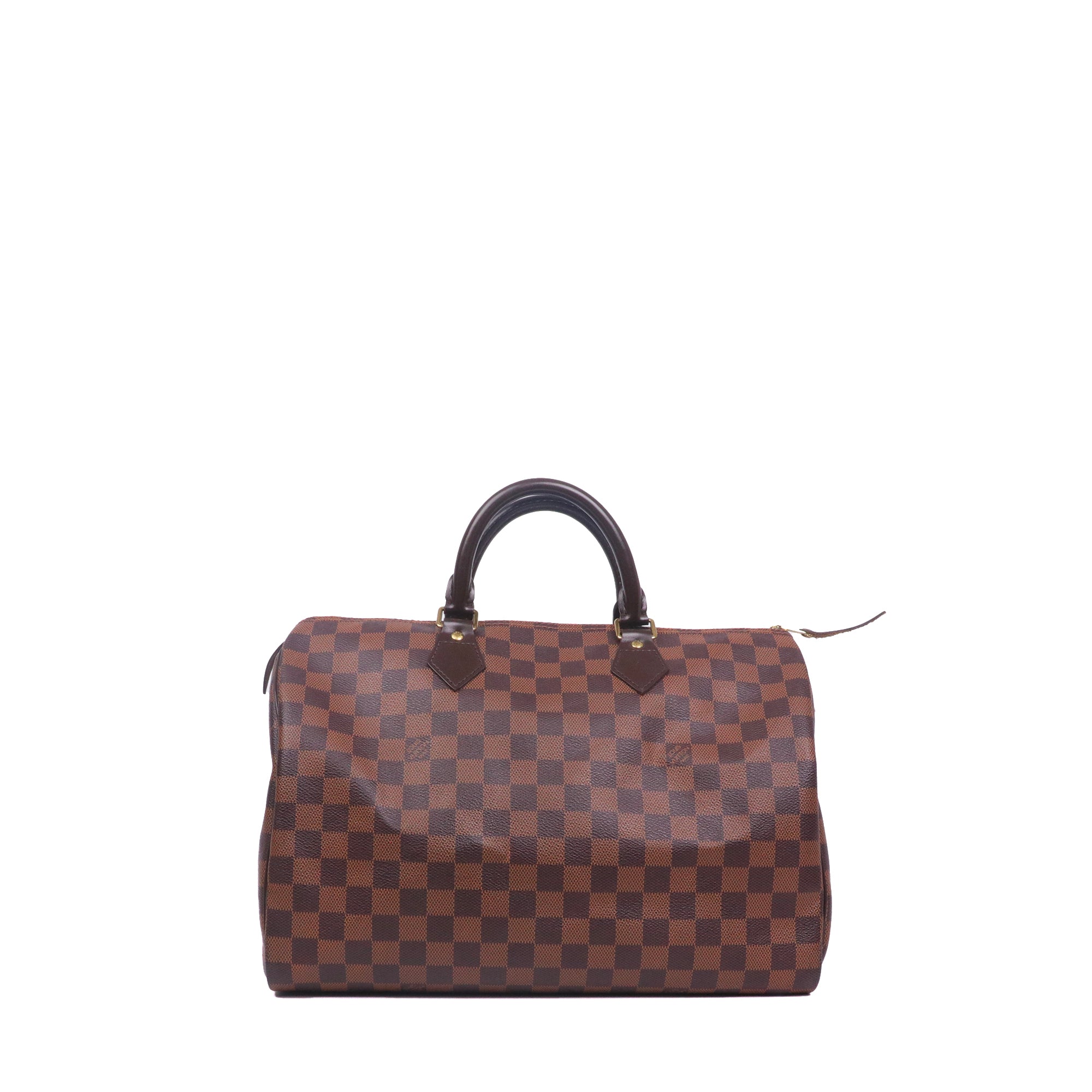 LOUIS VUITTON - Sac à main Speedy 35 Louis Vuitton en toile damier ébène