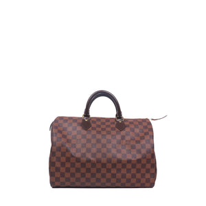 LOUIS VUITTON - Louis Vuitton Speedy 35 shoulder bag in Damier Ébène canvas