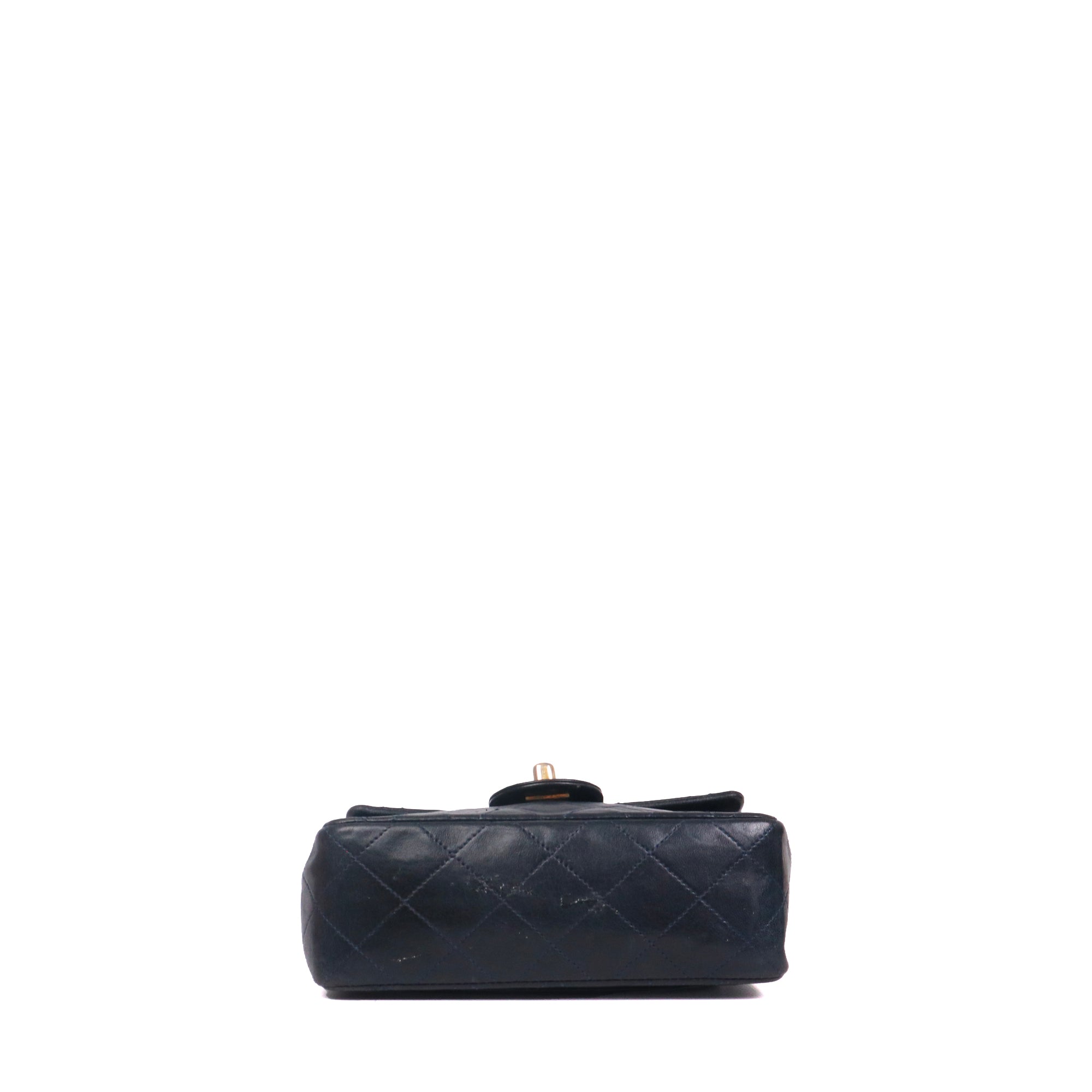 CHANEL - Chanel Timeless Mini Square shoulder bag in vintage black leather