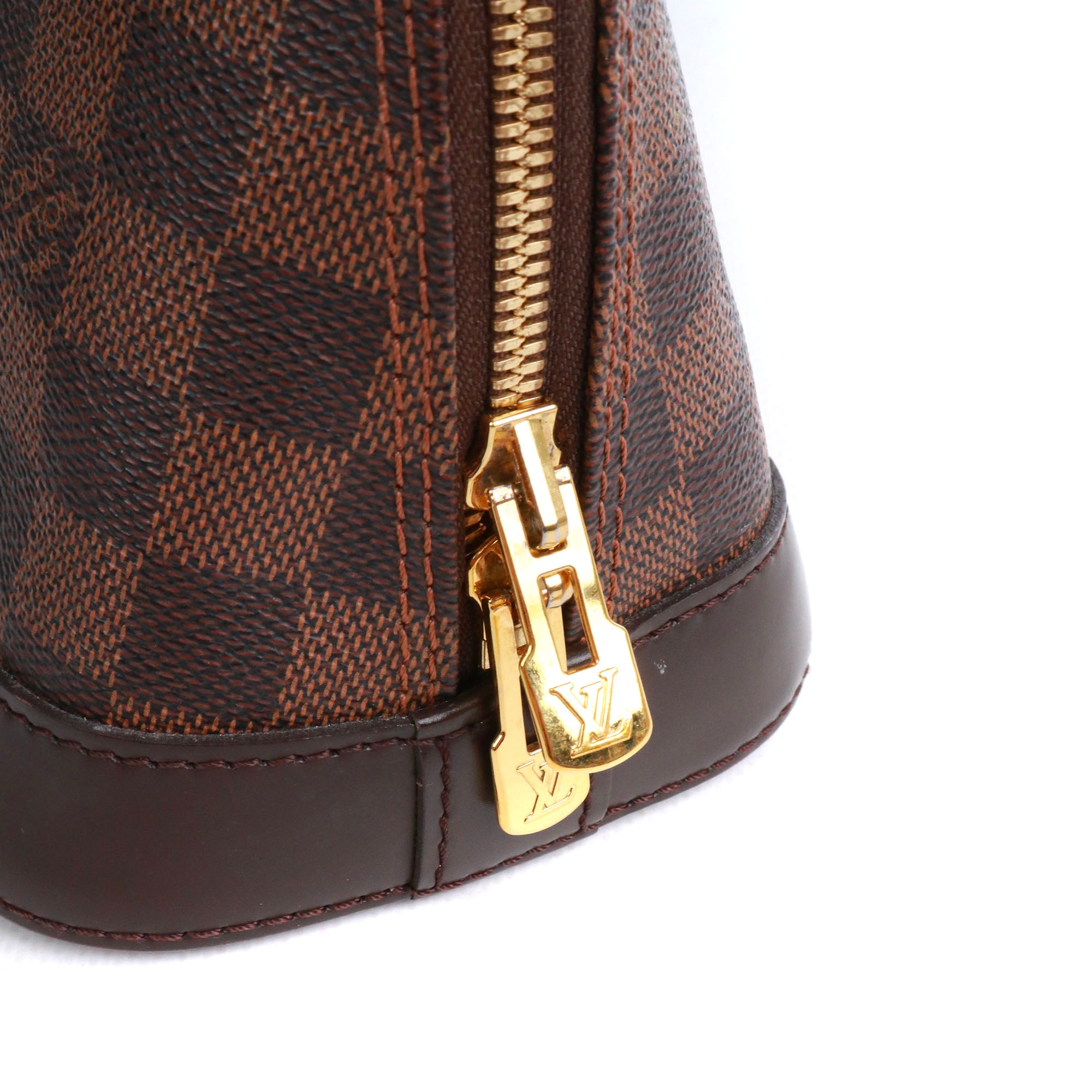 LOUIS VUITTON - Sac à bandoulière Alma BB Louis Vuitton en toile damier ébène