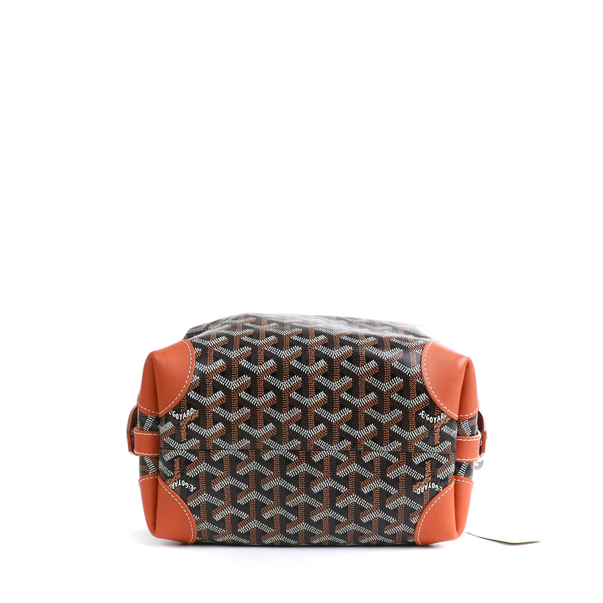 GOYARD - Belvédère PM shoulder bag in coated canvas and yellow leather