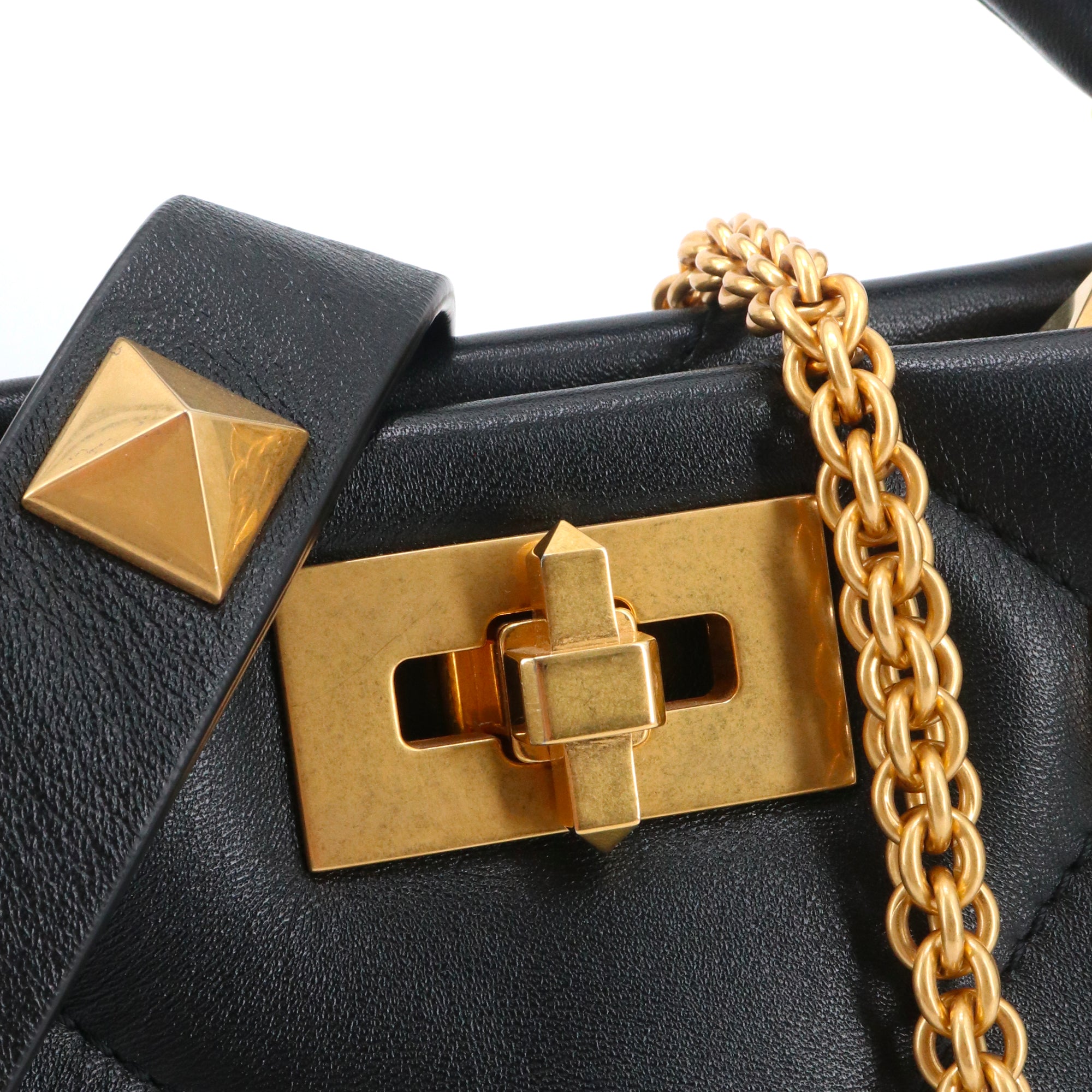 VALENTINO - Rockstud leather tote bag