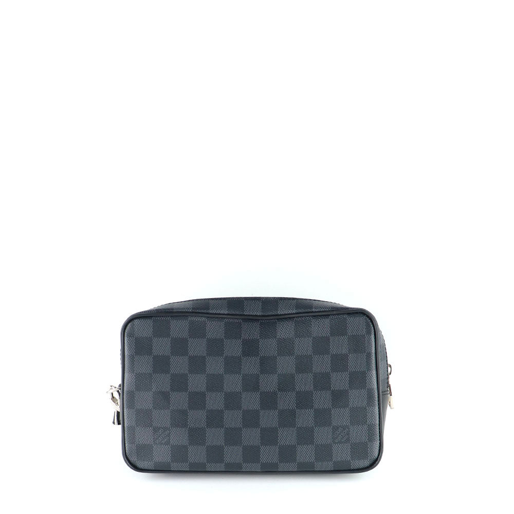 LOUIS VUITTON - Kasai clutch in graphite damier canvas